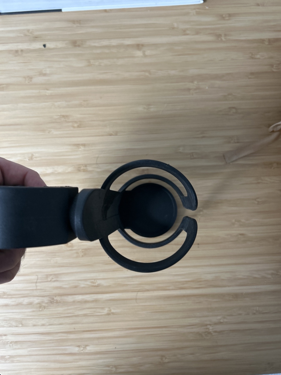 Black Plastic Cup Holder with Clamp for bicycle #freecycle - photo 2