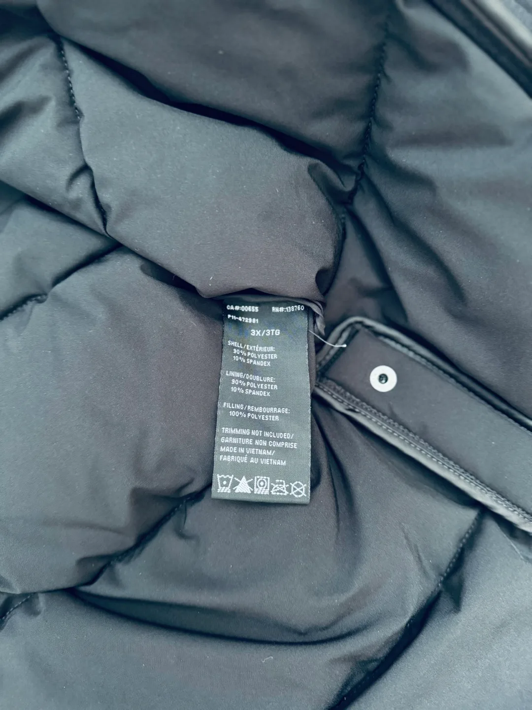 Black Puffer Jacket 3X PENNINGTONS image indicator(2)