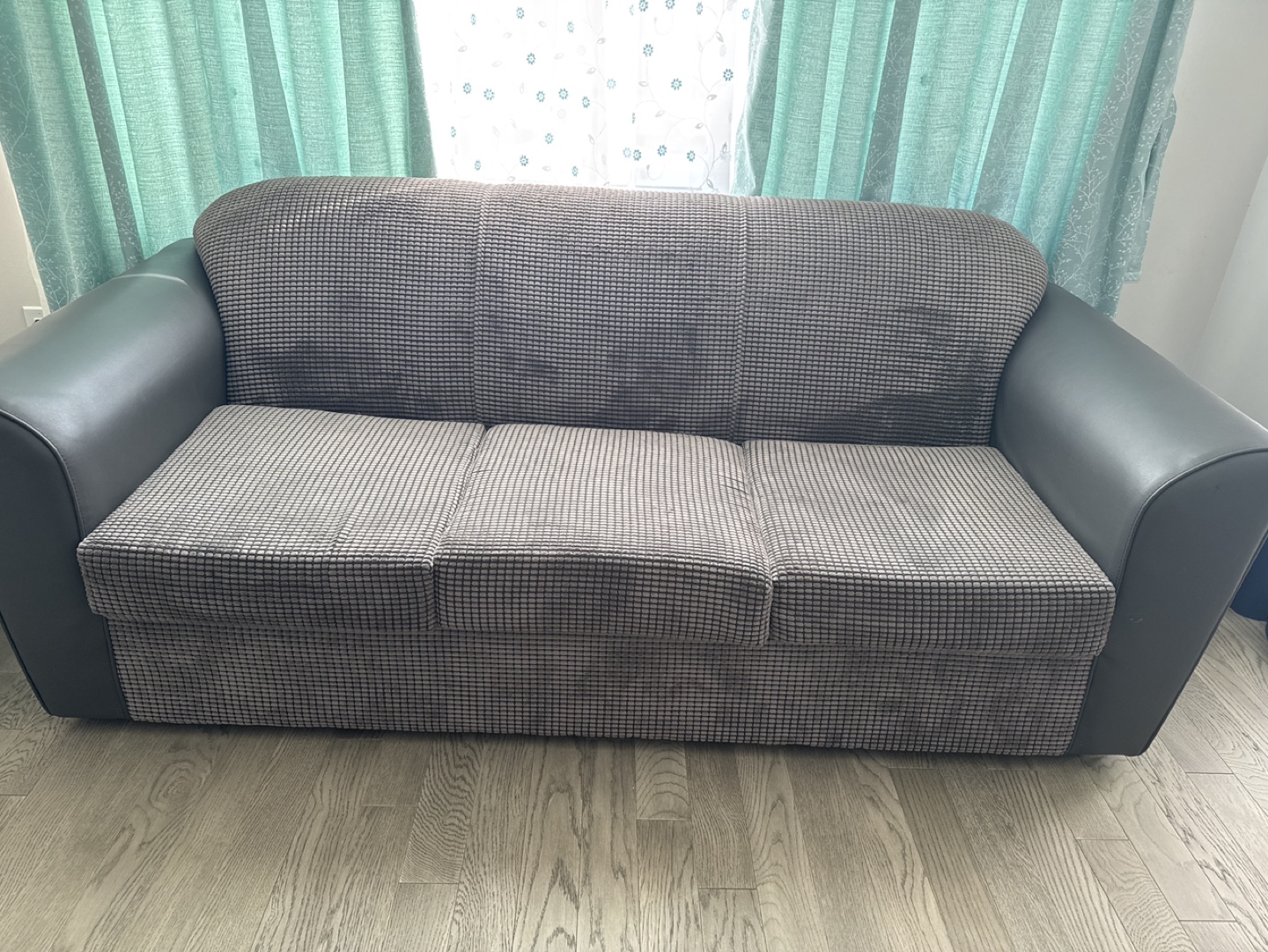 Grey and Black Loveseat and Sofa Set - photo 2