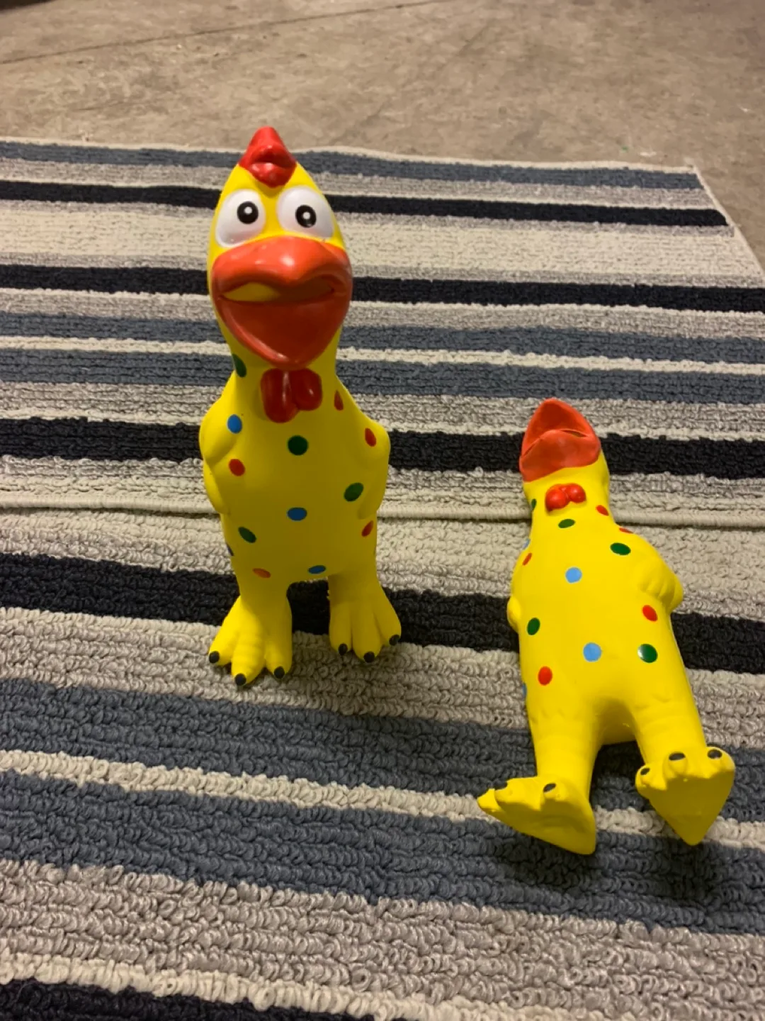 Pair of Yellow Rubber Chicken Toys image indicator(2)