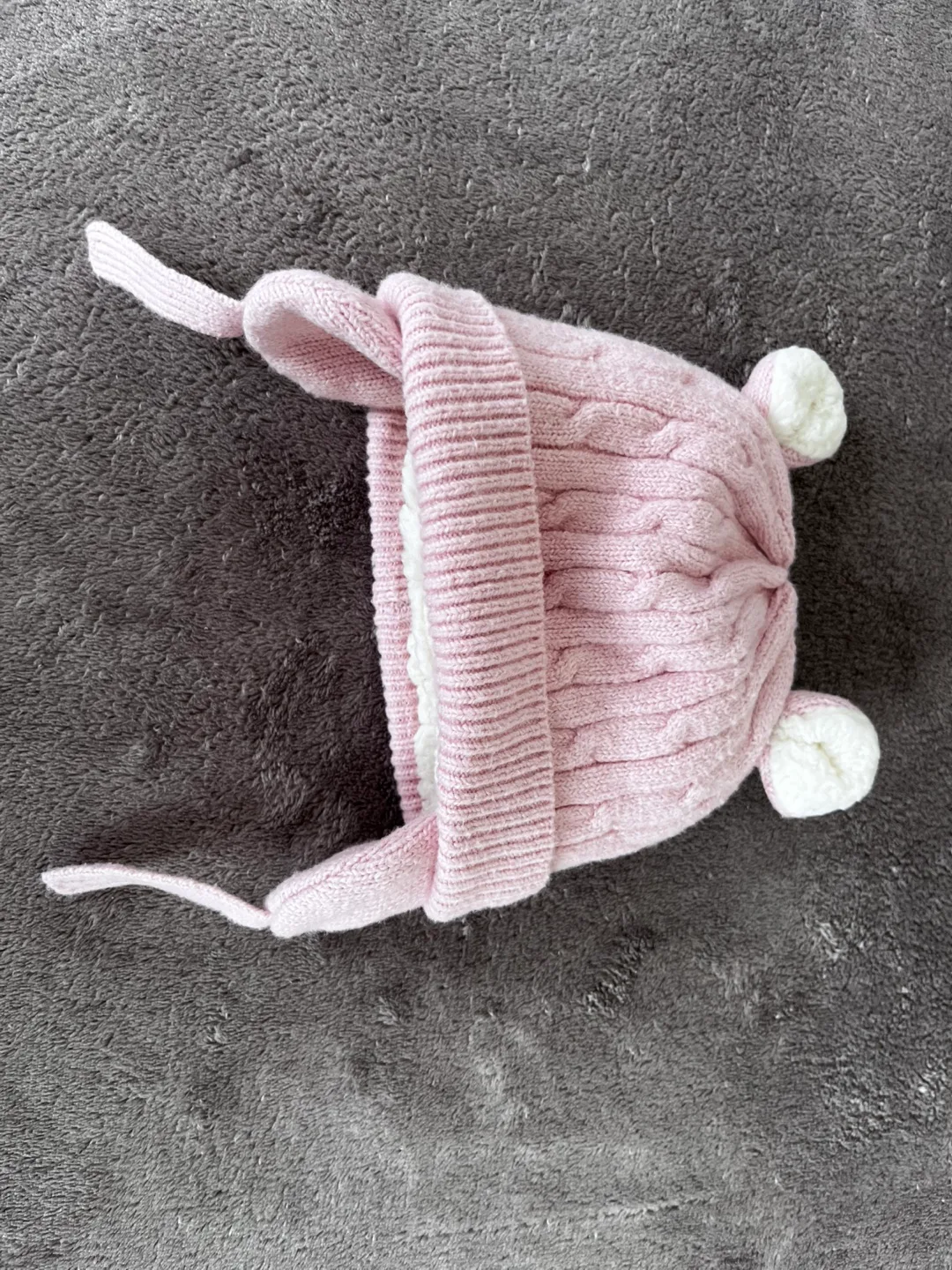 Baby Gap Pink Cable Knit Baby Hat 0-3 Months thumbnail
