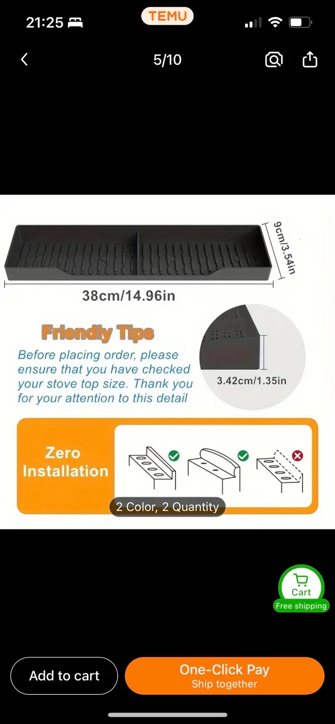 Stove Top Organizer - Easy-Clean, Dishwasher Safe image indicator(2)