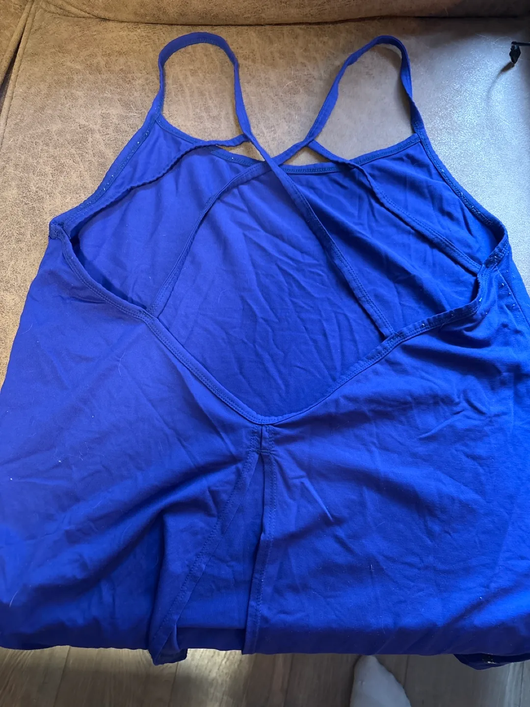 Women's athletic tanks - black and royal blue image indicator(3)