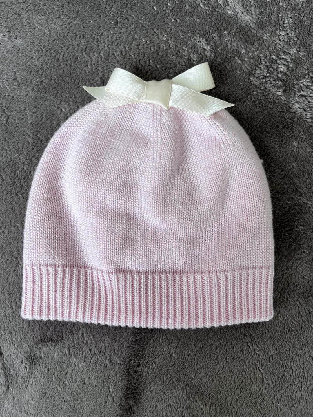 UGG Baby Pink Knit Beanie with Bow 0-3 months thumbnail