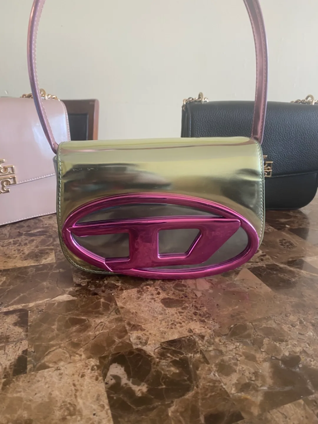 Diesel  Metallic Green & Pink Mini Bag thumbnail