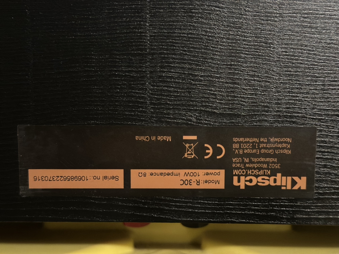 Klipsch Reference R-30C Center Channel Speaker - photo 4