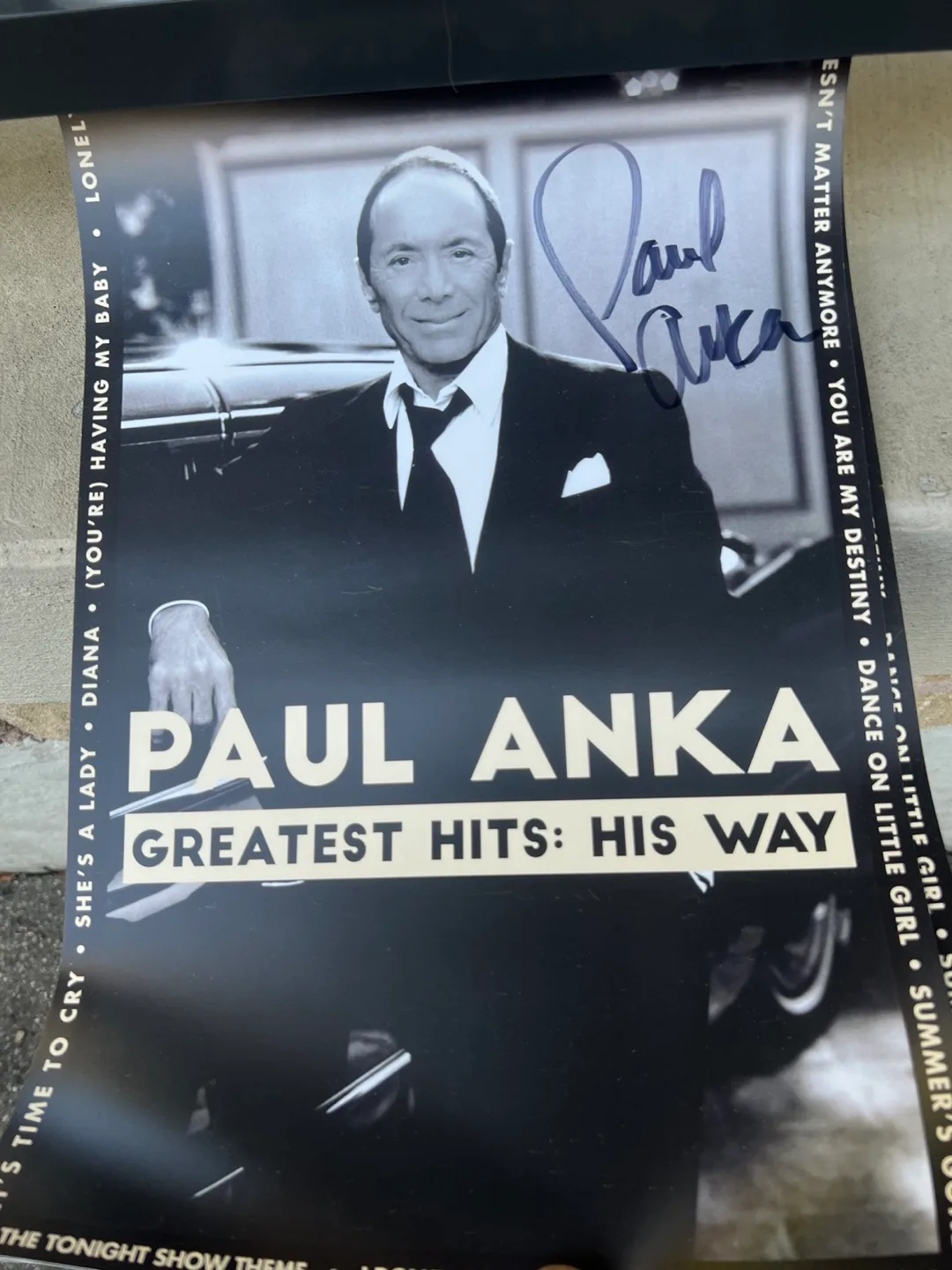 Paul Anka Autographed Poster - Greatest Hits: His Way image indicator(2)
