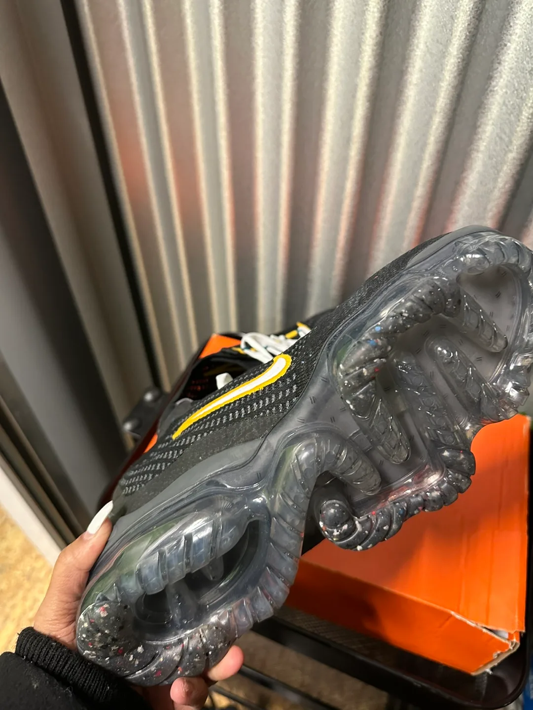 Nike Vapormax 2021 FK Black Yellow size 9.5 image indicator(5)