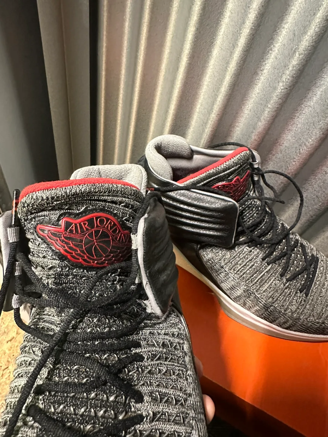 Air Jordan 32 MVP Grey Black Red Men's Basketball Shoes Size 12 image indicator(2)