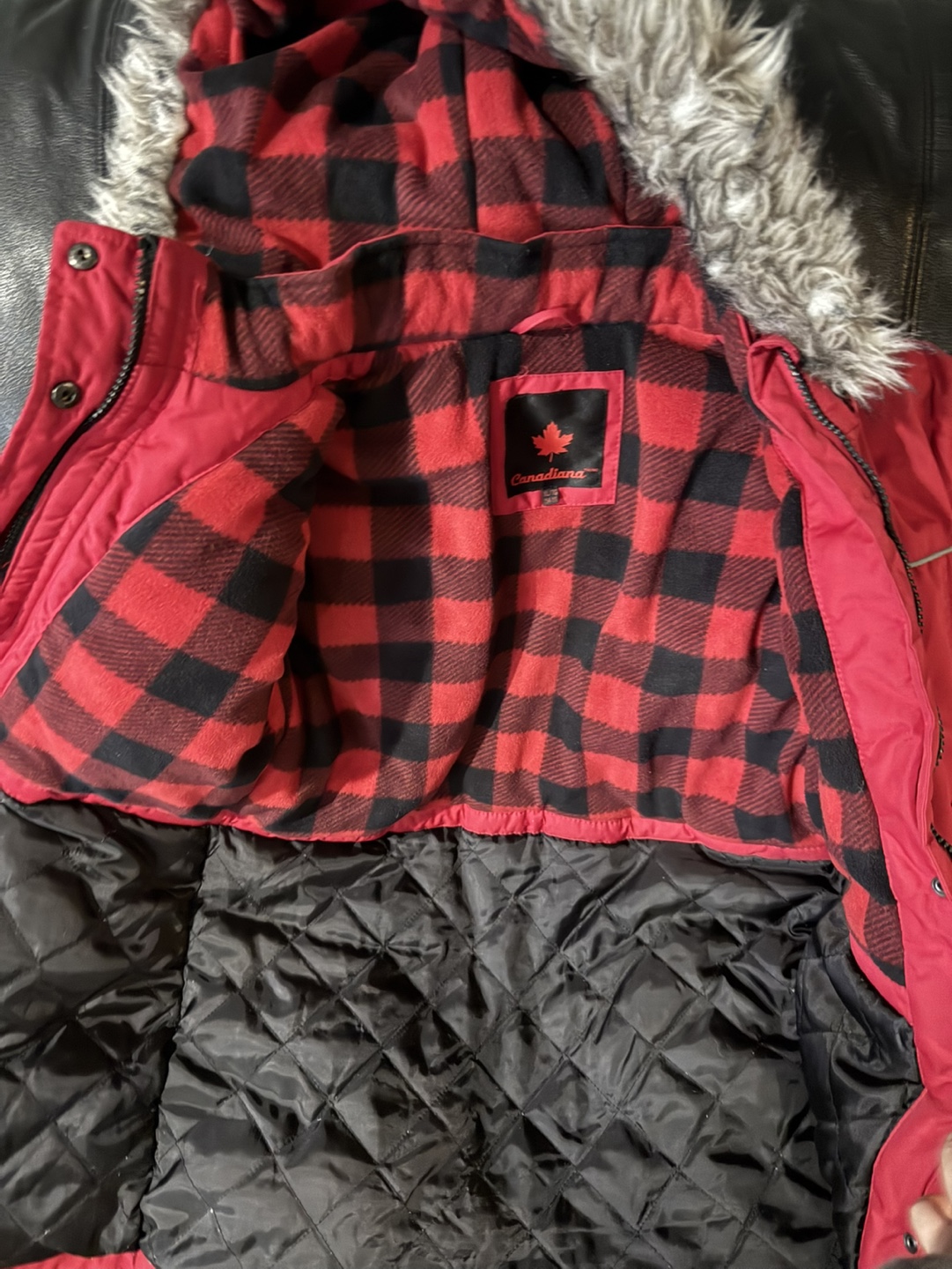 Canadian Classics Girls' Red Winter Parka Coat Size XL - photo 2