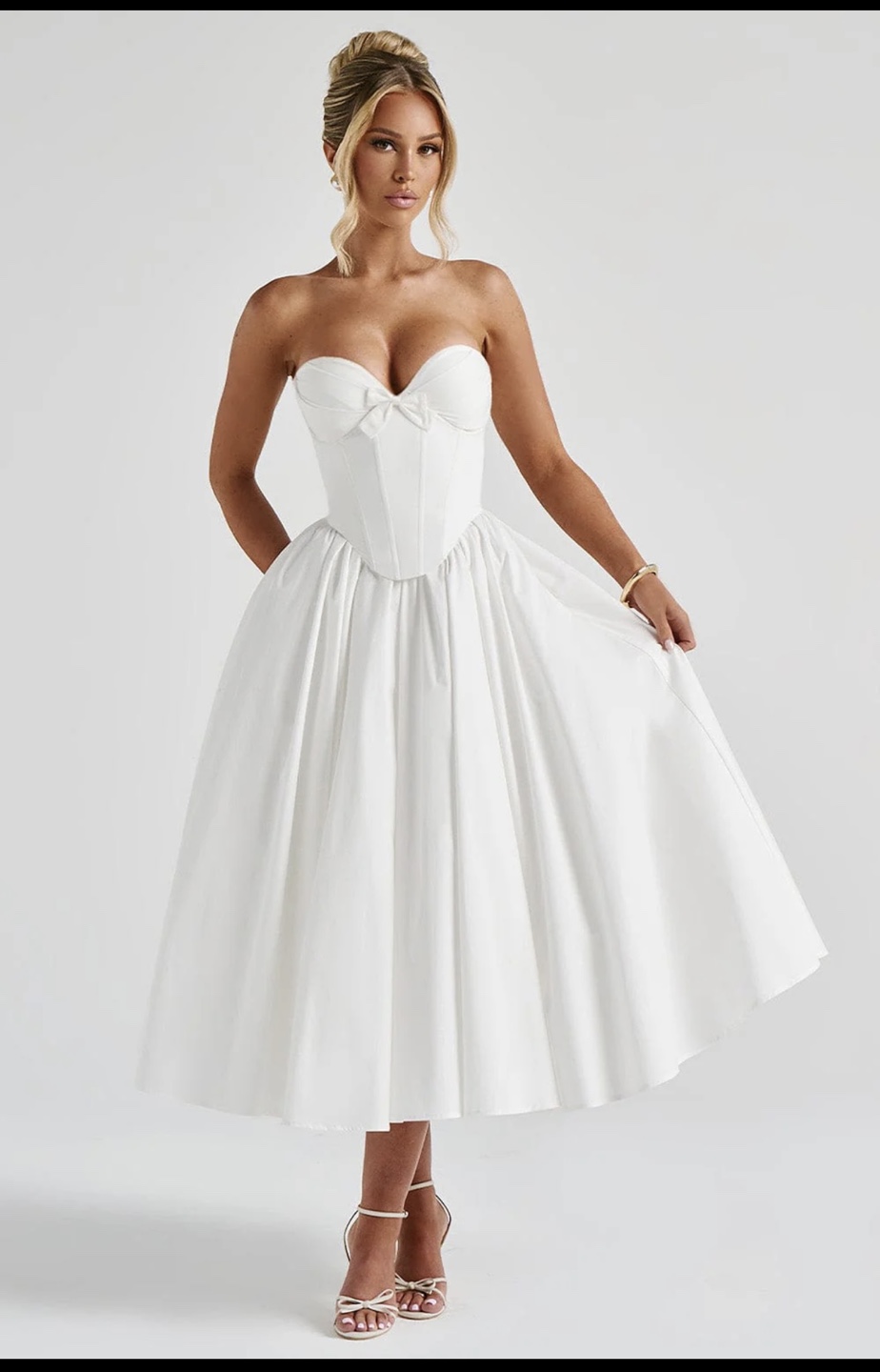 PRIM MIDI DRESS - IVORY - photo 5