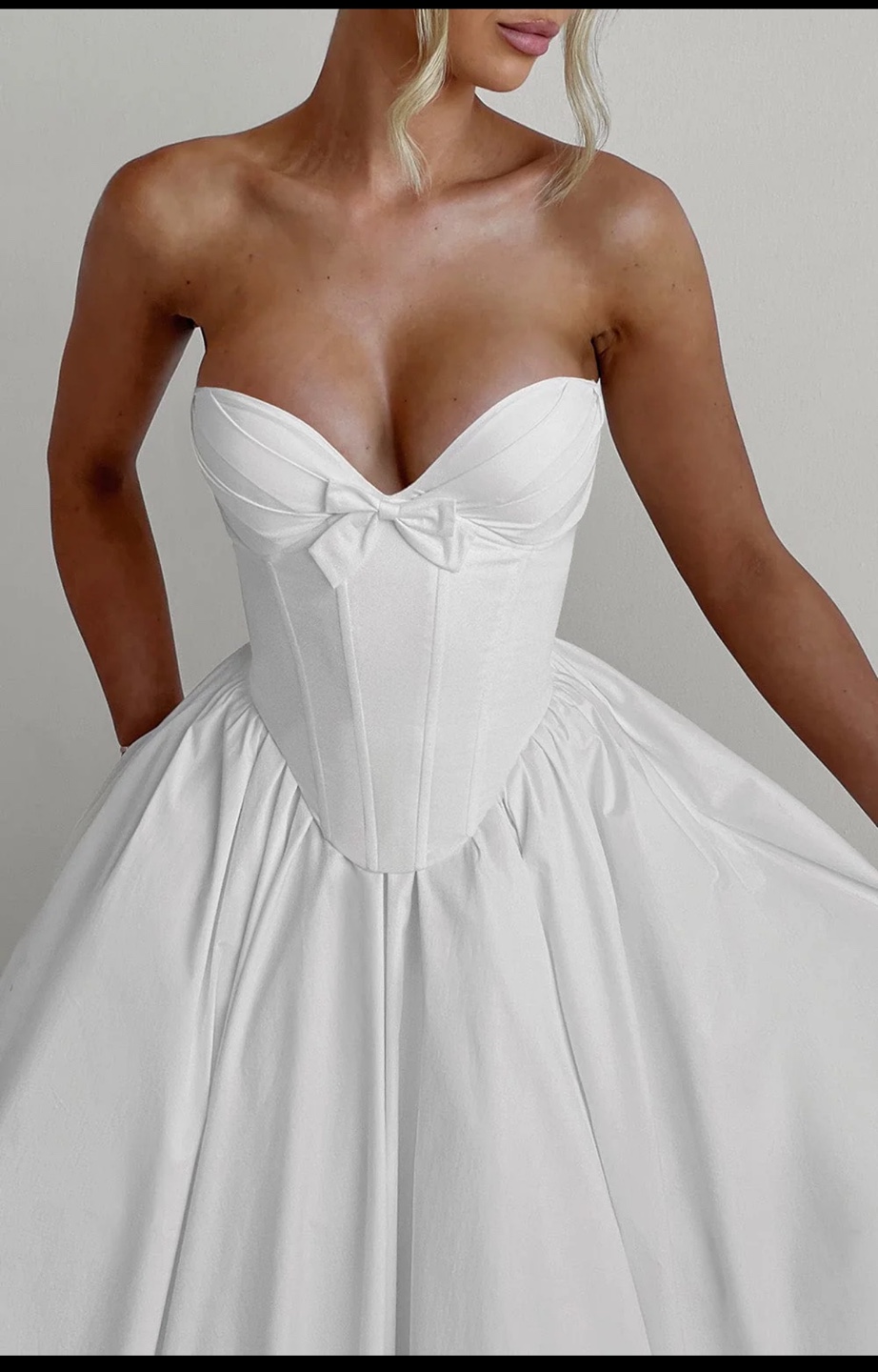 PRIM MIDI DRESS - IVORY - photo 3
