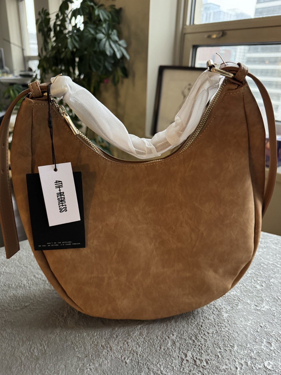 4th & Reckless Tan Half-Moon Bag #freecycle