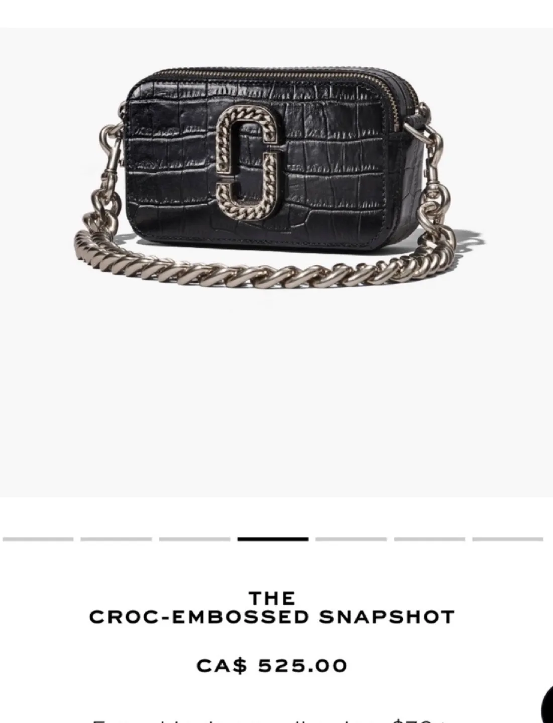 New! Marc Jacobs Snapshot leather crossbody black image indicator(8)