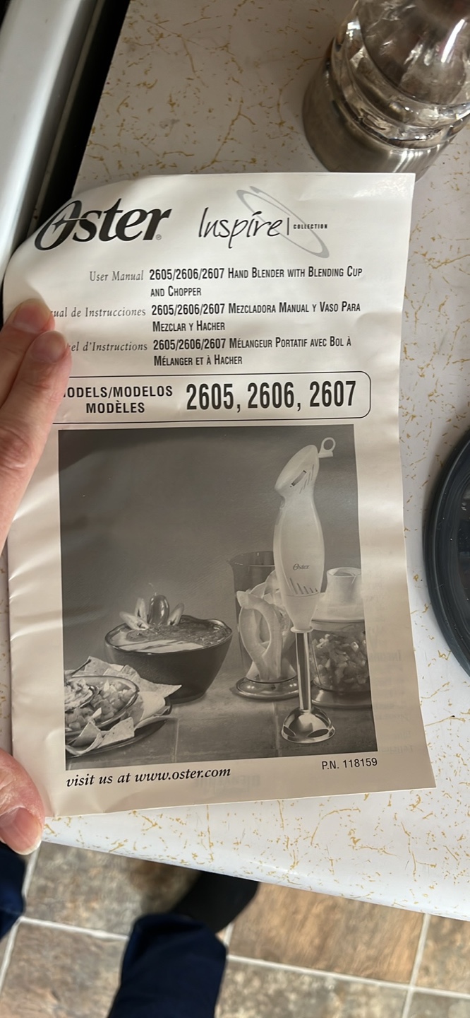 Oster 2605 Hand Blender with Chopper and Cup - photo 2