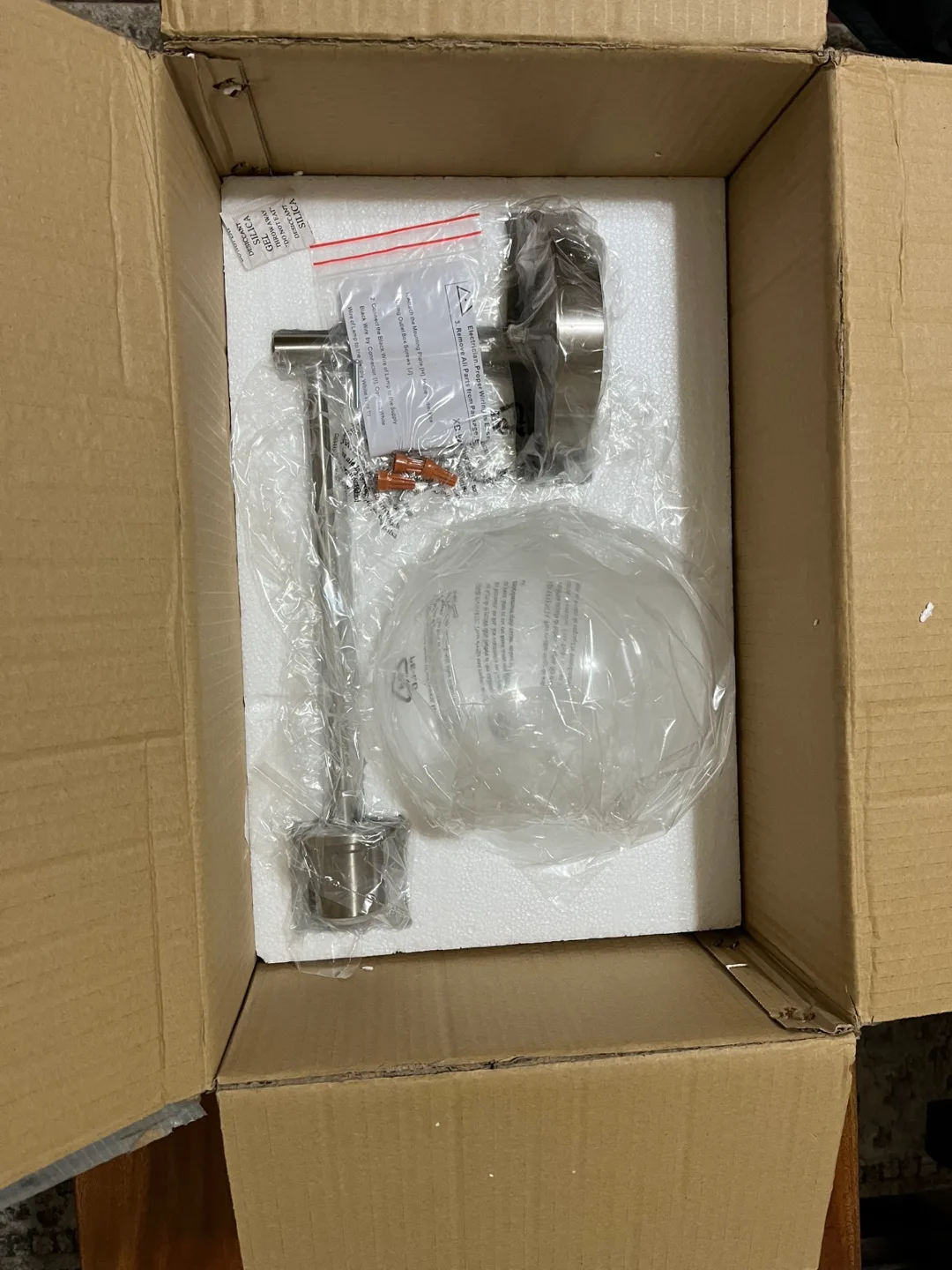 Xinbei Brushed Nickel Wall Sconce - Modern Globe Light Fixture image indicator(2)