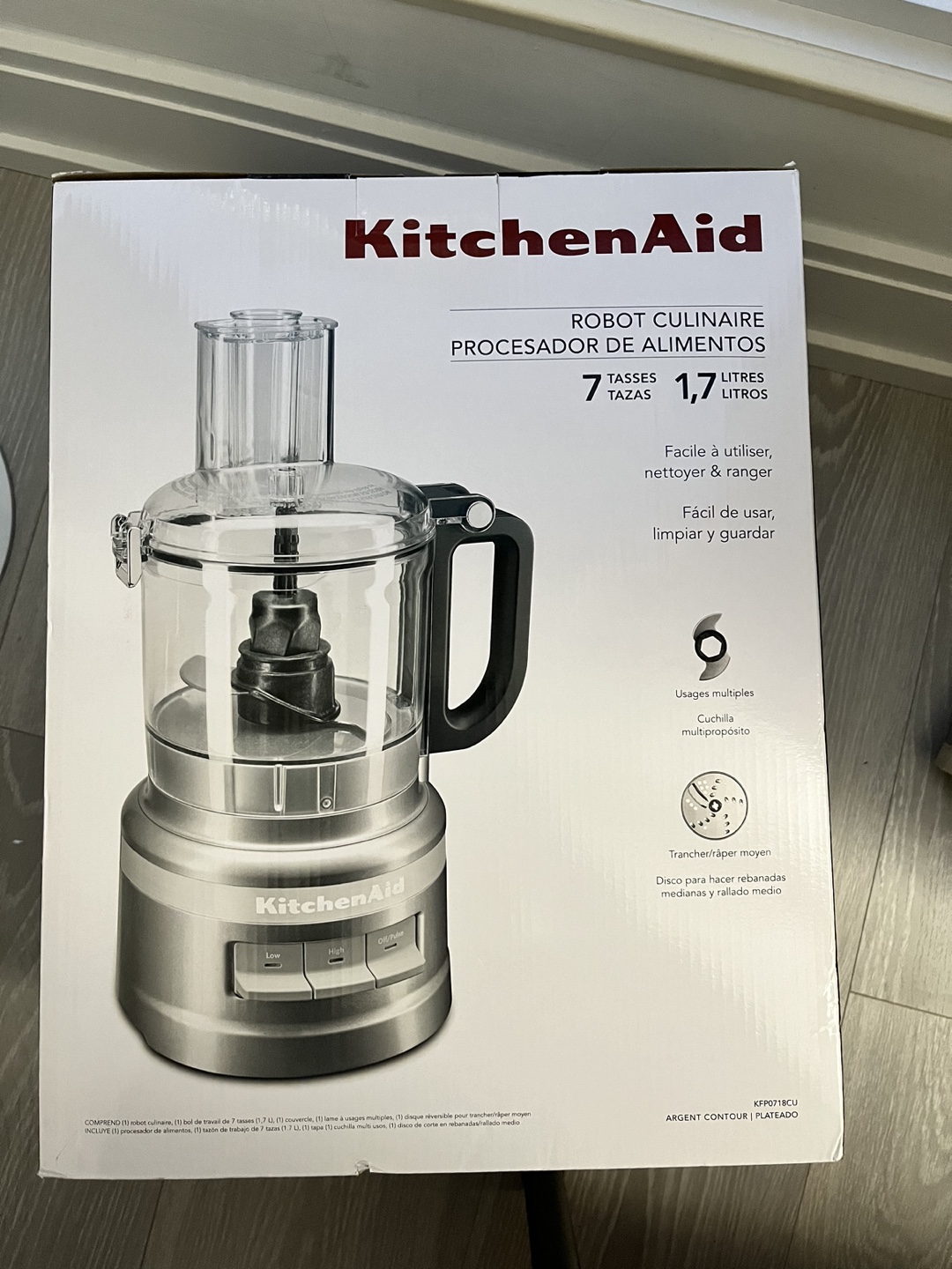 (Move Out Sale) KitchenAid 7-Cup Food Processor - Silver