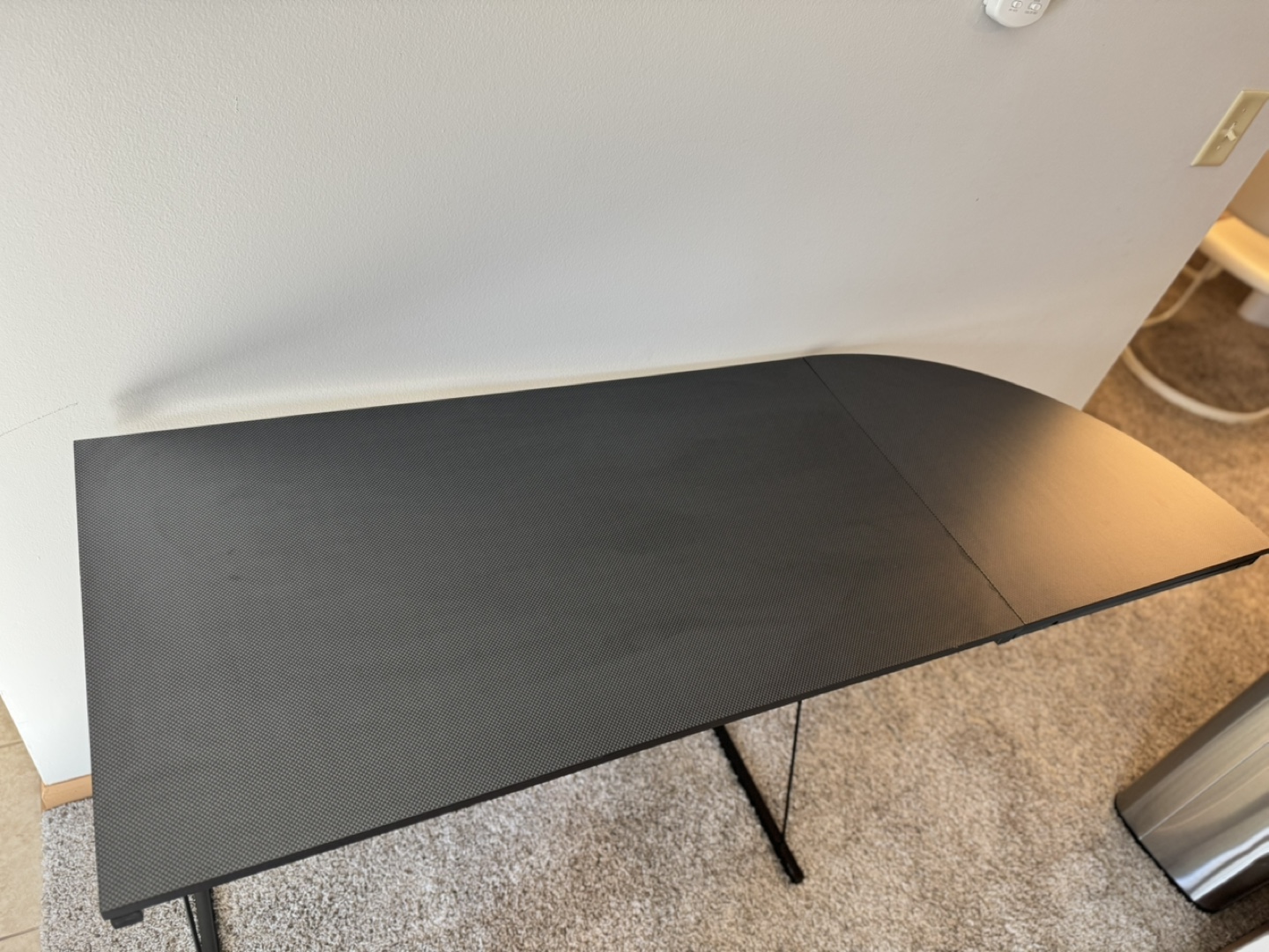 Black Computer Desk with Carbon Fiber Texture Top - photo 3