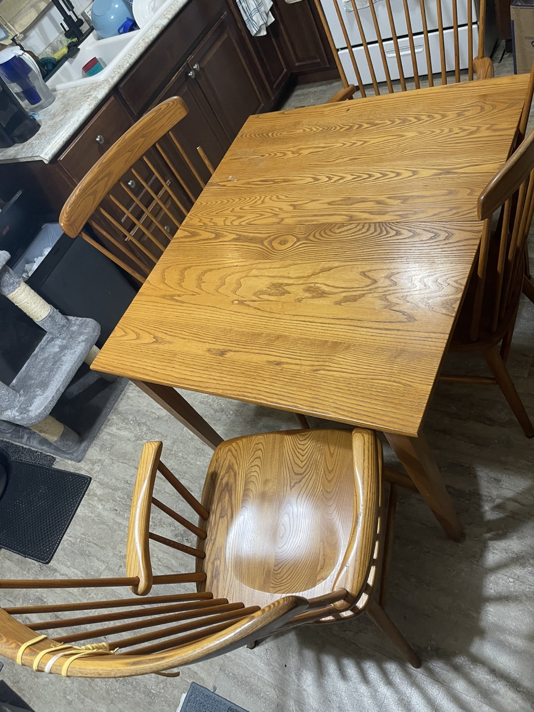 Wood Dining Table Set - 4 Chairs
