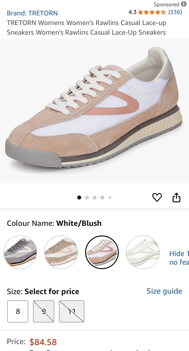 Tretorn Women's Rawlins Casual Lace up sneakers- size 8 image indicator(4)