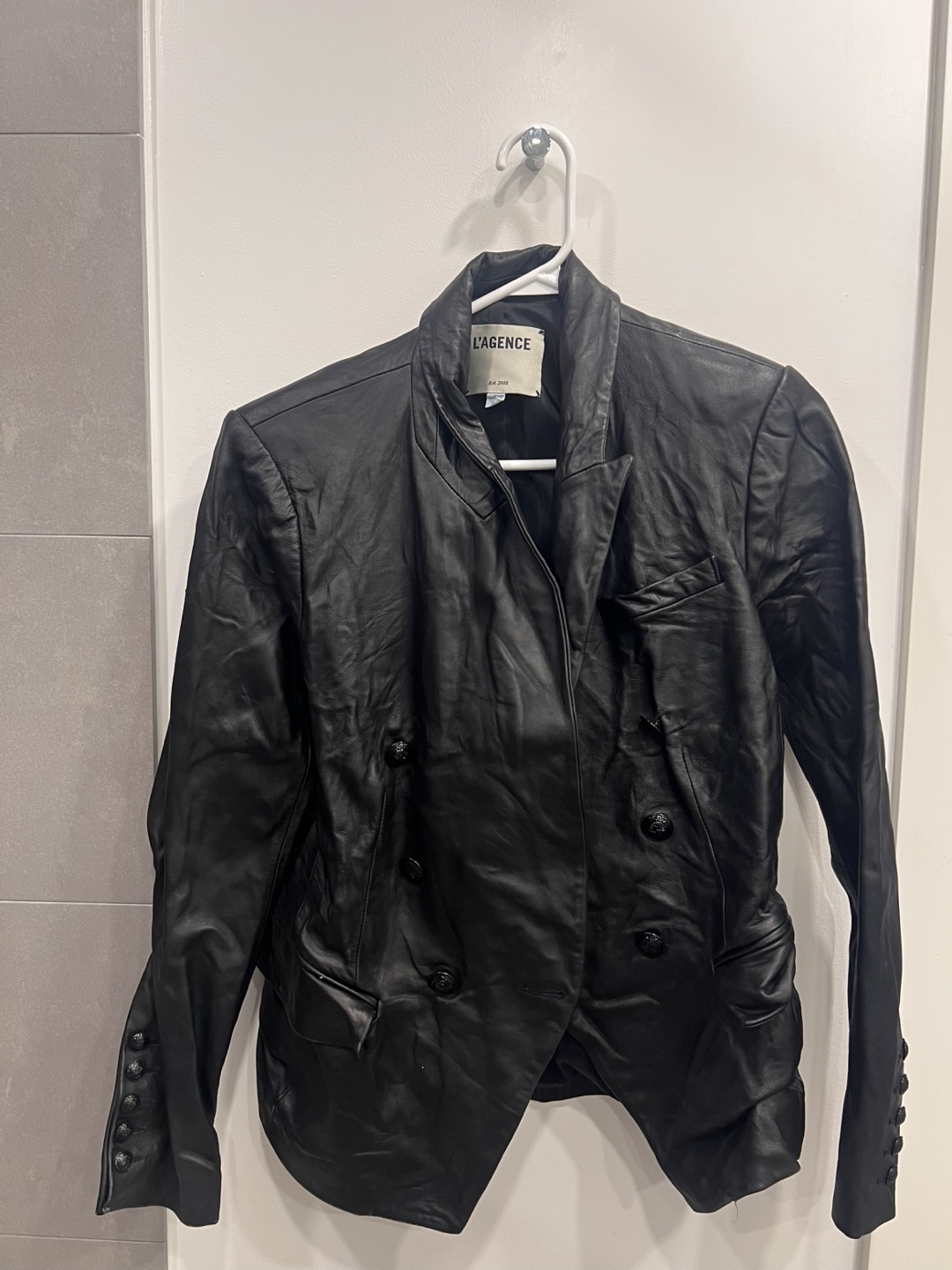 L’Agence Kenzie / Black Leather Blazer