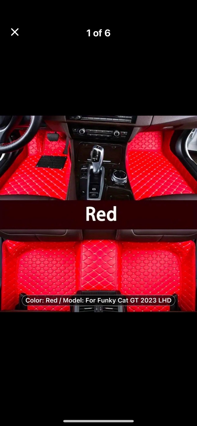 Red Floor Mats for ORA Funky Cat GT 2023