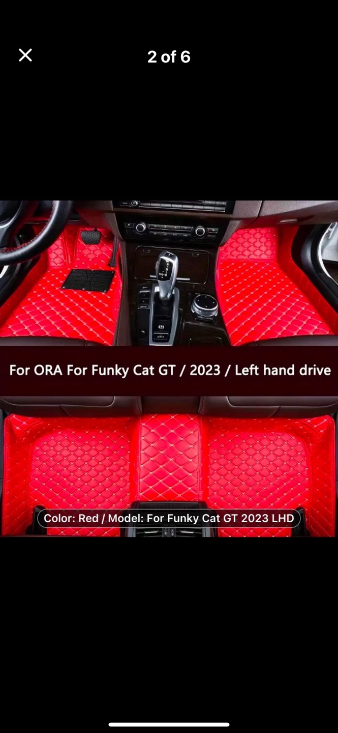 Red Floor Mats for ORA Funky Cat GT 2023 - photo 4