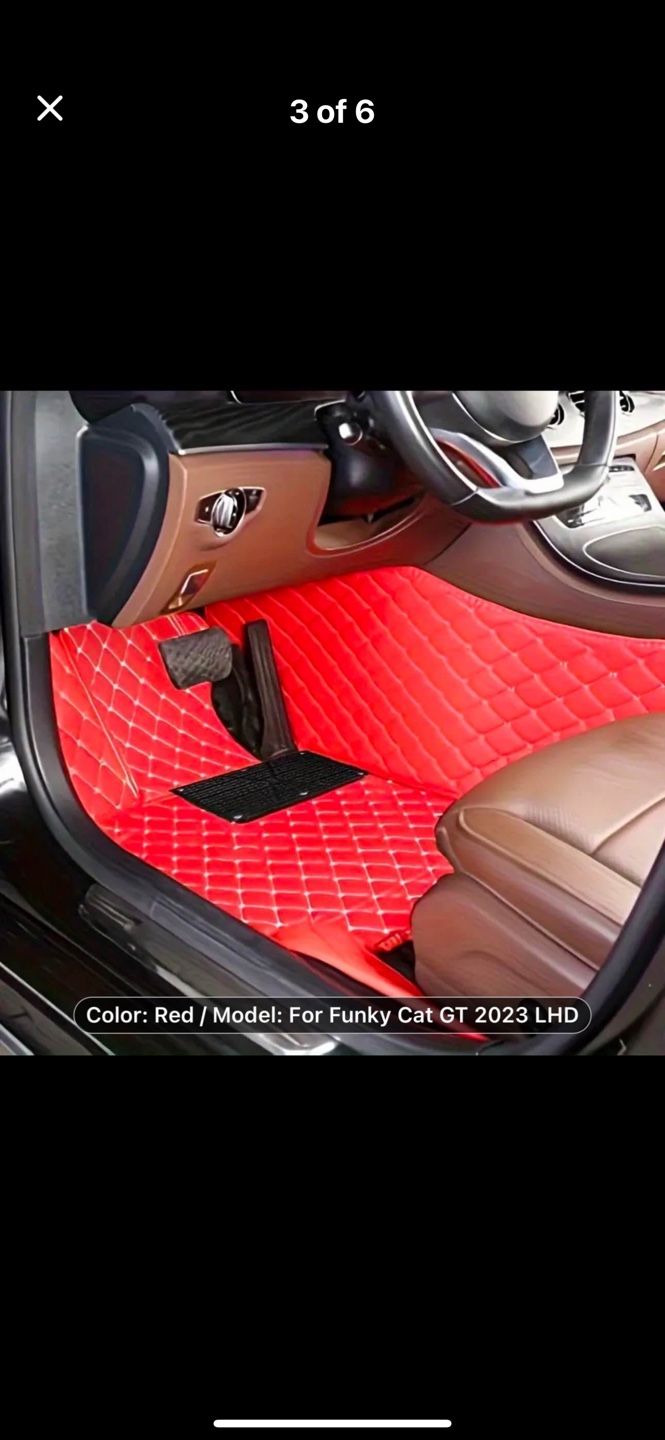 Red Floor Mats for ORA Funky Cat GT 2023 - photo 3