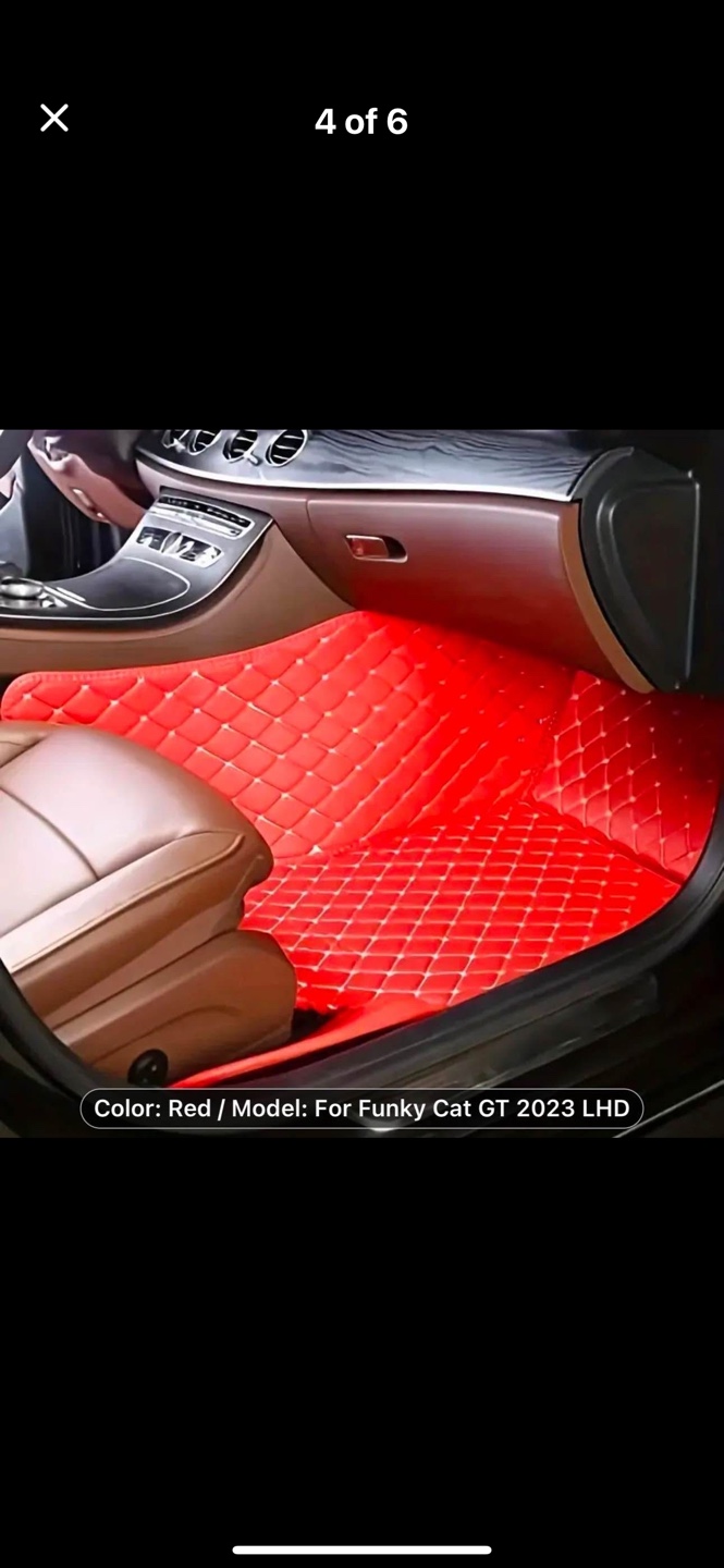 Red Floor Mats for ORA Funky Cat GT 2023 - photo 2