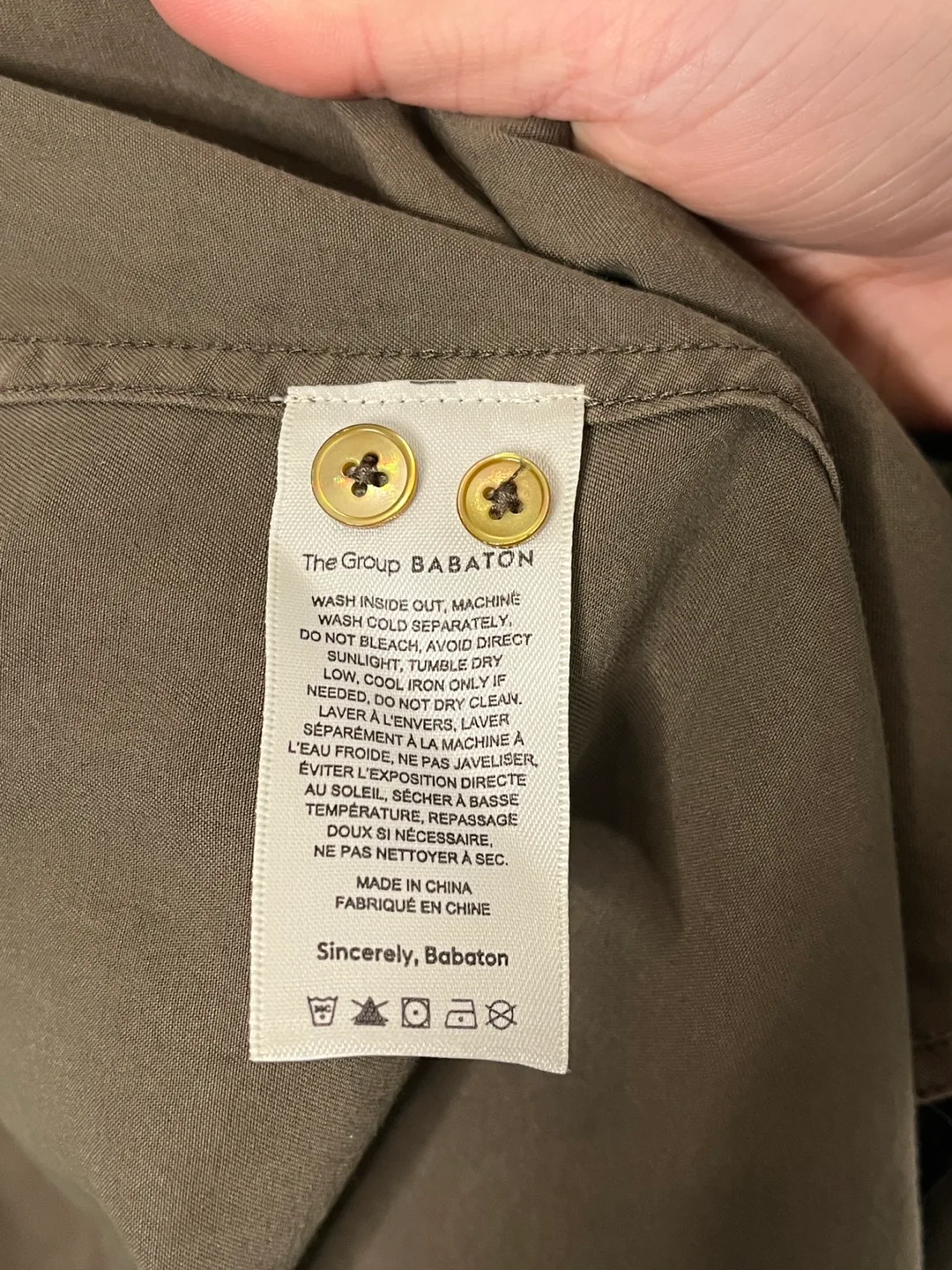 BABATON Olive Green Button-Down Shirt image indicator(6)