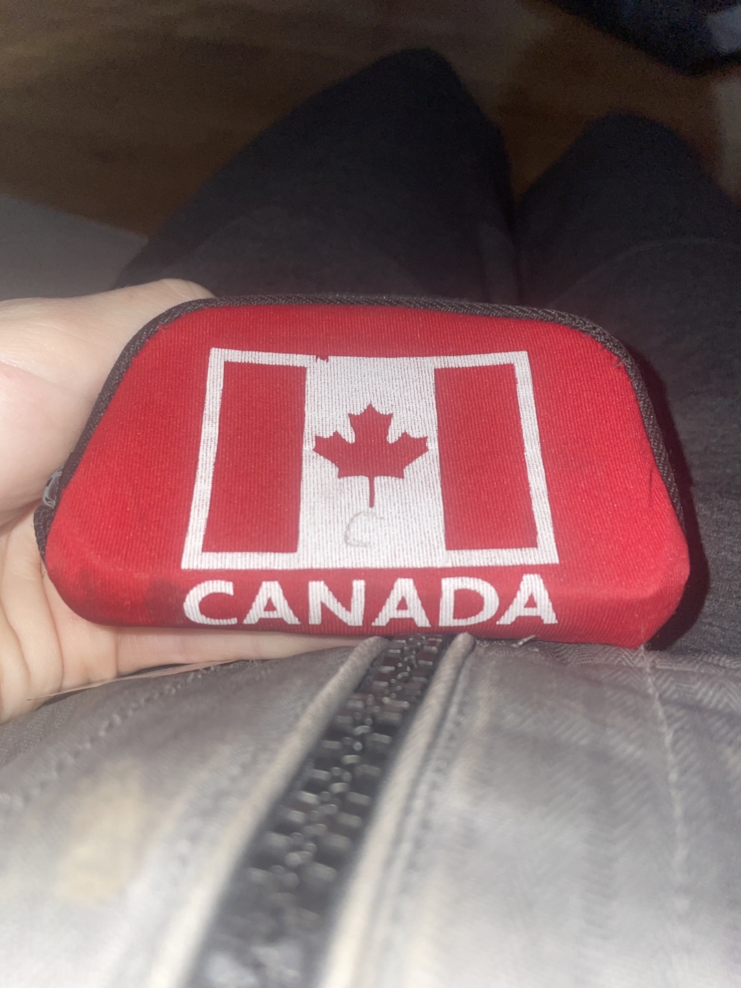 Canadian Flag Zipper Pouch #freecycle