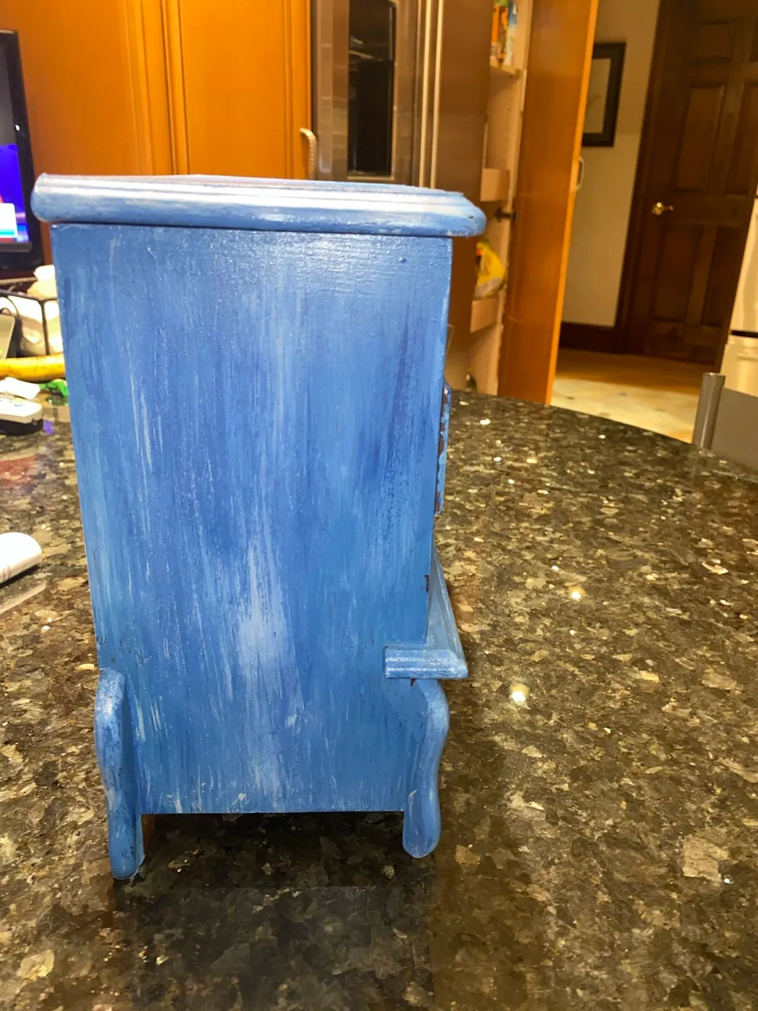 Vintage Blue Painted Jewelry Box image indicator(3)