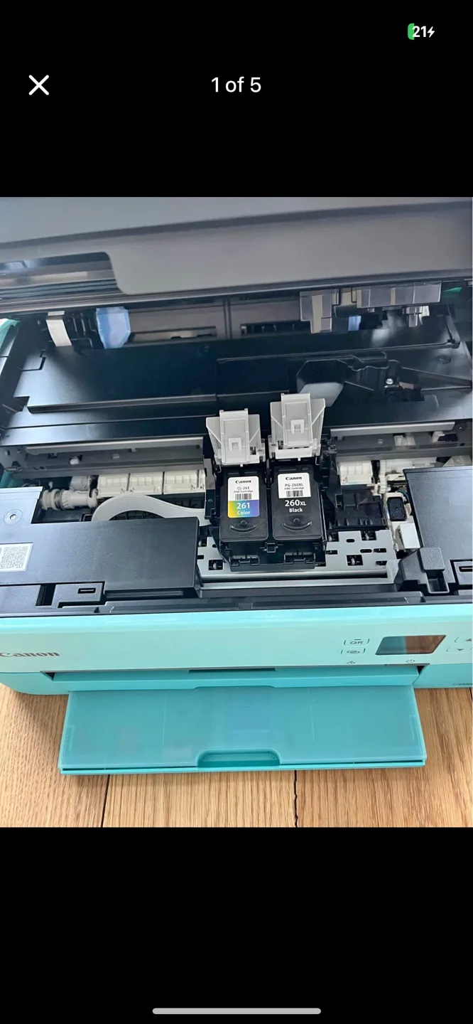 Canon PIXMA TS5320 Wireless Colour Printer - Mint Green image indicator(3)