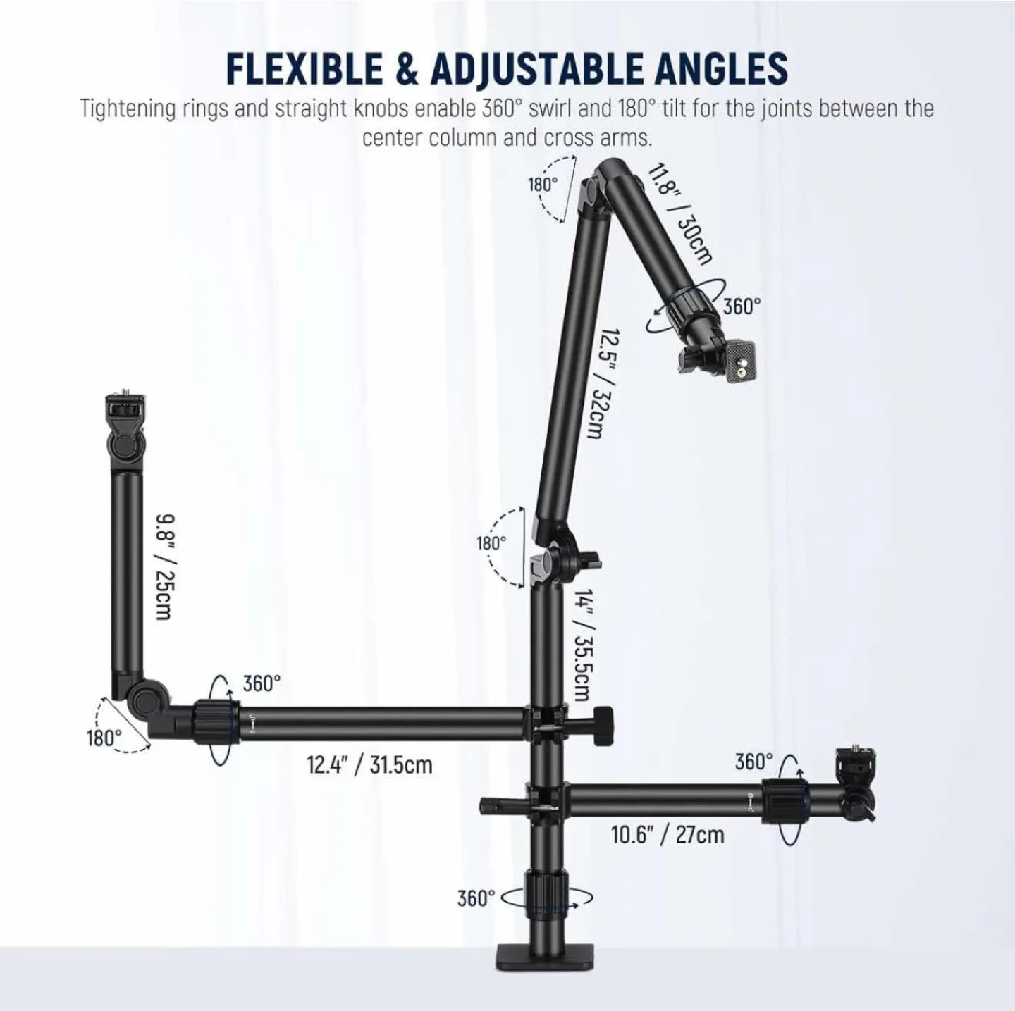 Neewer Flexible Tripod with Adjustable Angles image indicator(5)
