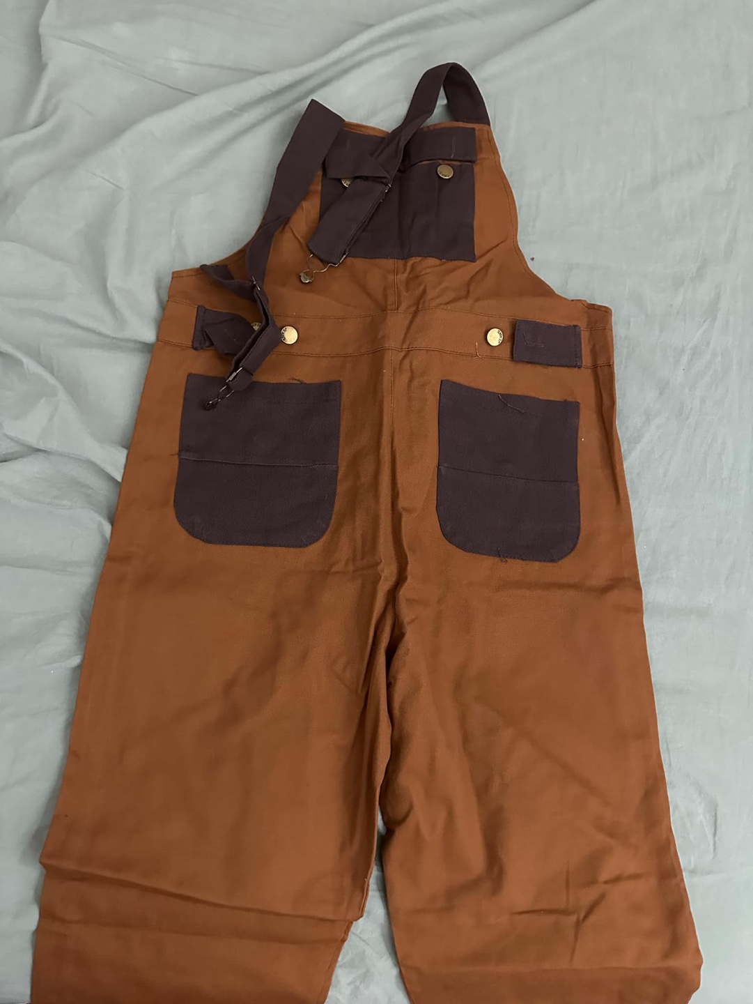 Brown Canvas Overalls