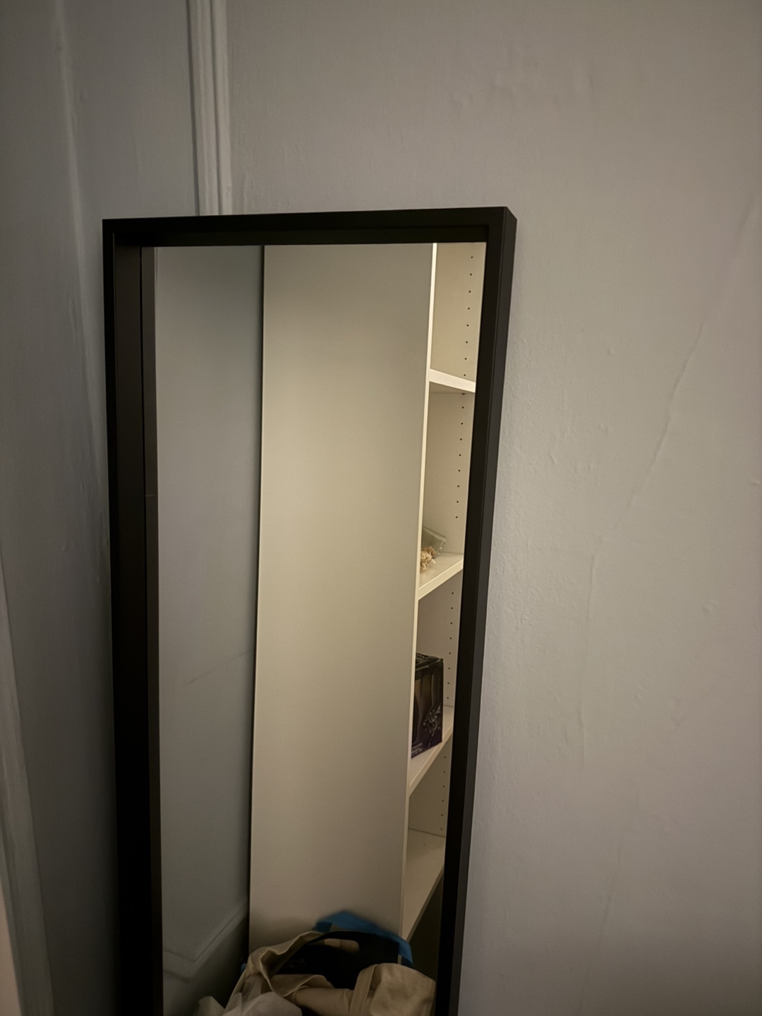 IKEA Full Length Black Frame Mirror - photo 2