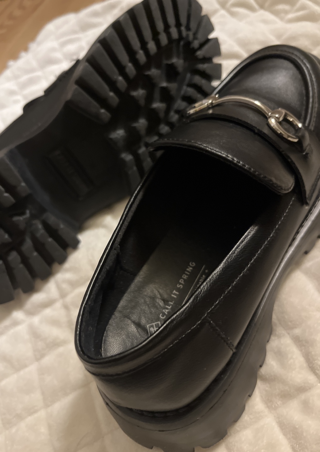 Call It Spring Black chunky Loafers - photo 3