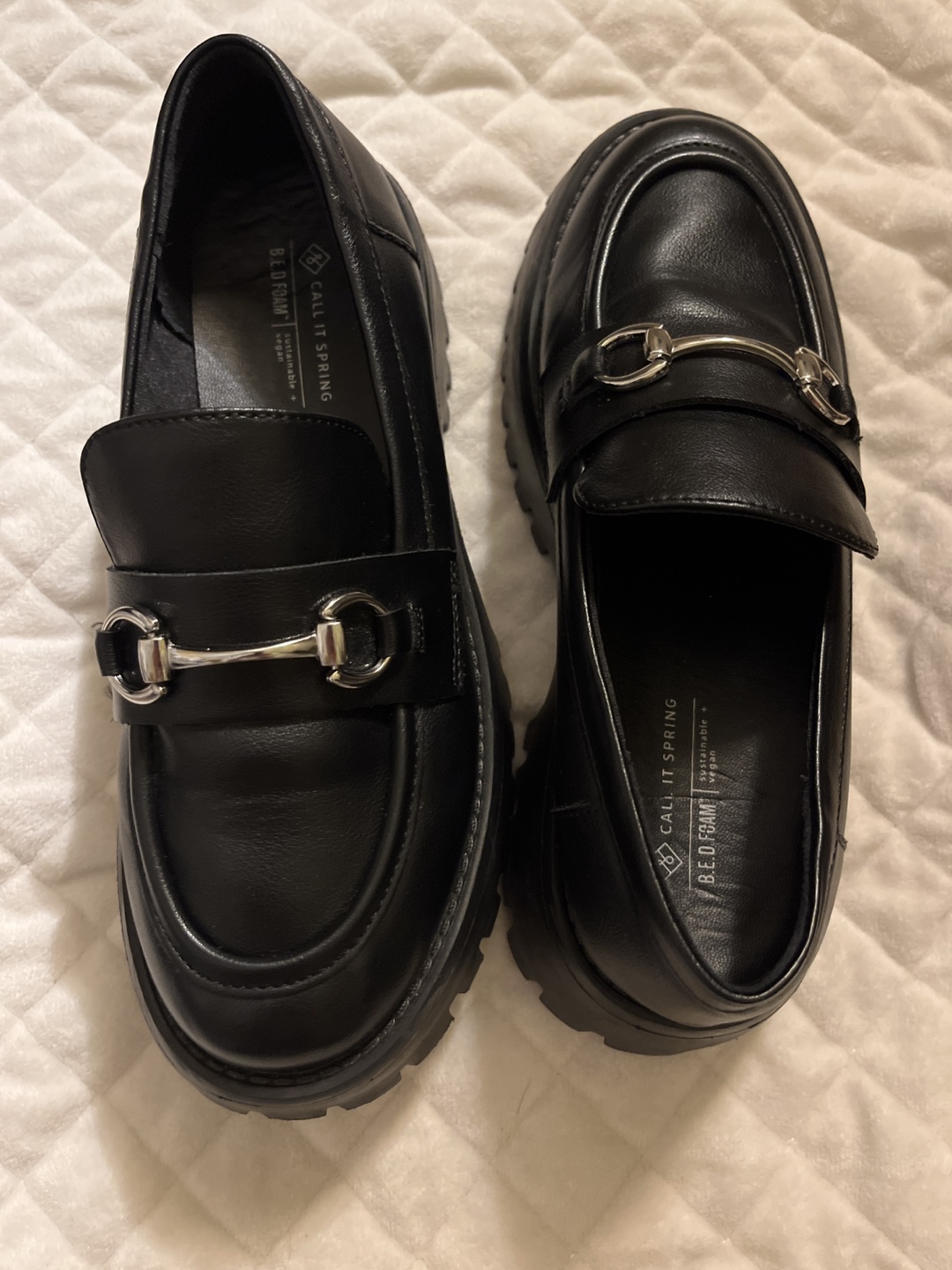 Call It Spring Black chunky Loafers - photo 4