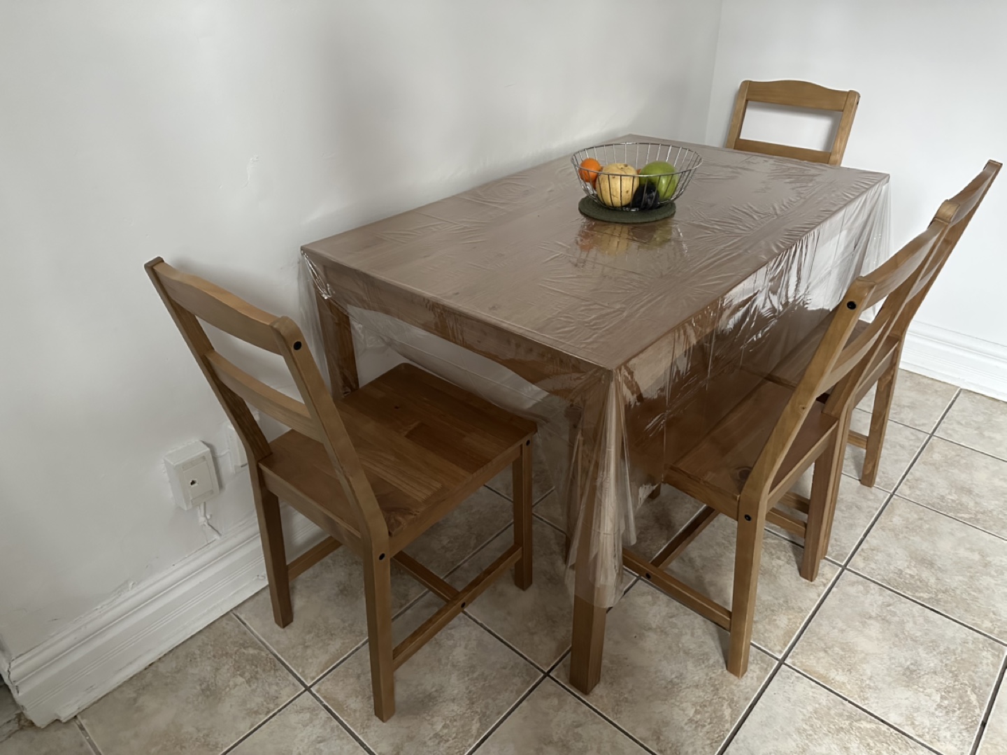 Wooden Dining Table Set with 4 chairs