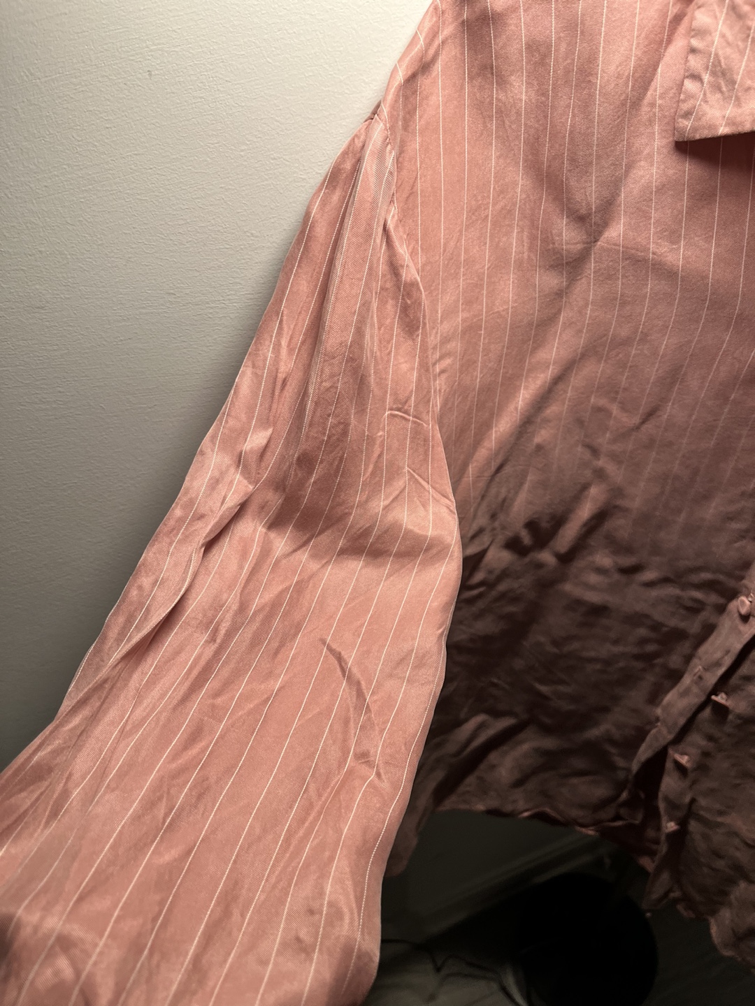 Zara Pink Striped Button-Down Shirt - photo 2