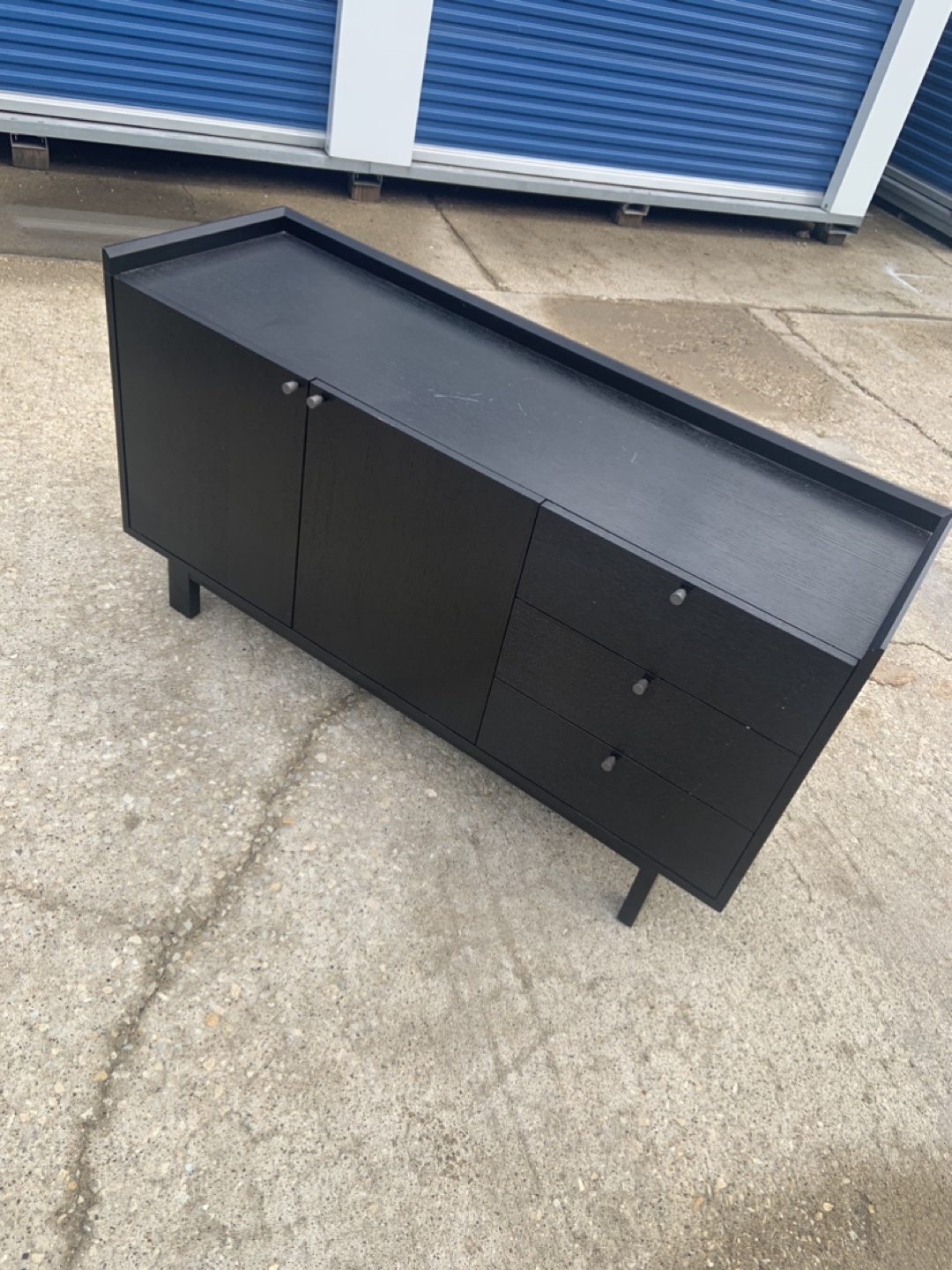 Black Wooden Media Console