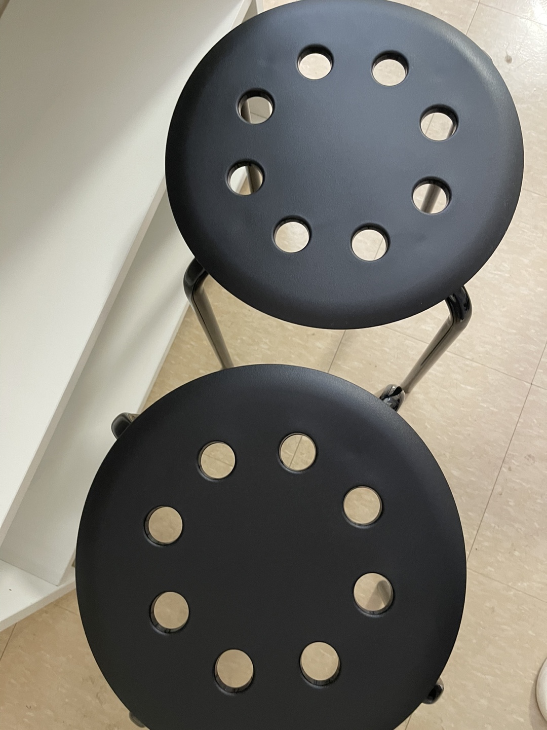 IKEA Pair of Black Stools - photo 2