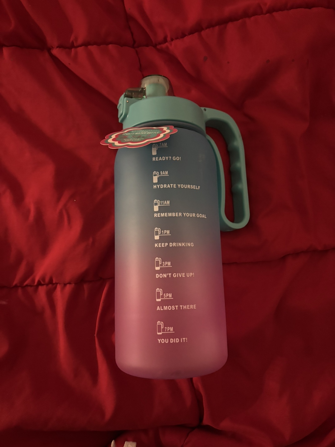 64oz Motivational Hydration Sports Water Bottle