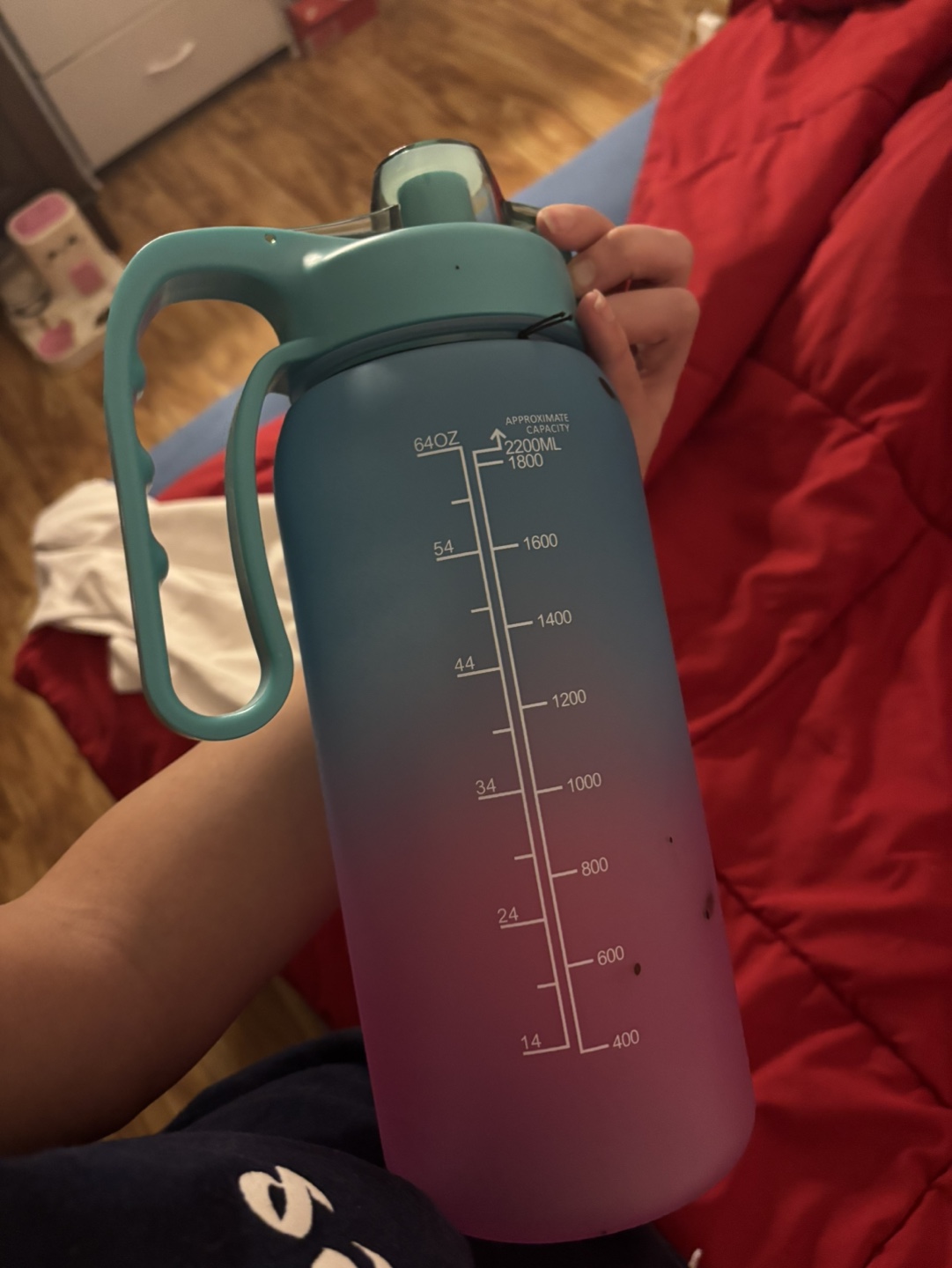 64oz Motivational Hydration Sports Water Bottle - photo 3