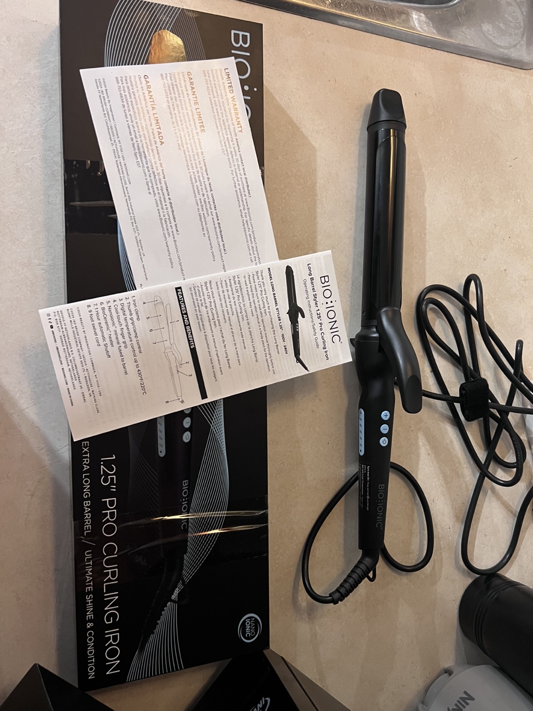 Bio Ionic 125° Pro Curling Iron - Long Barrel Styler - photo 2