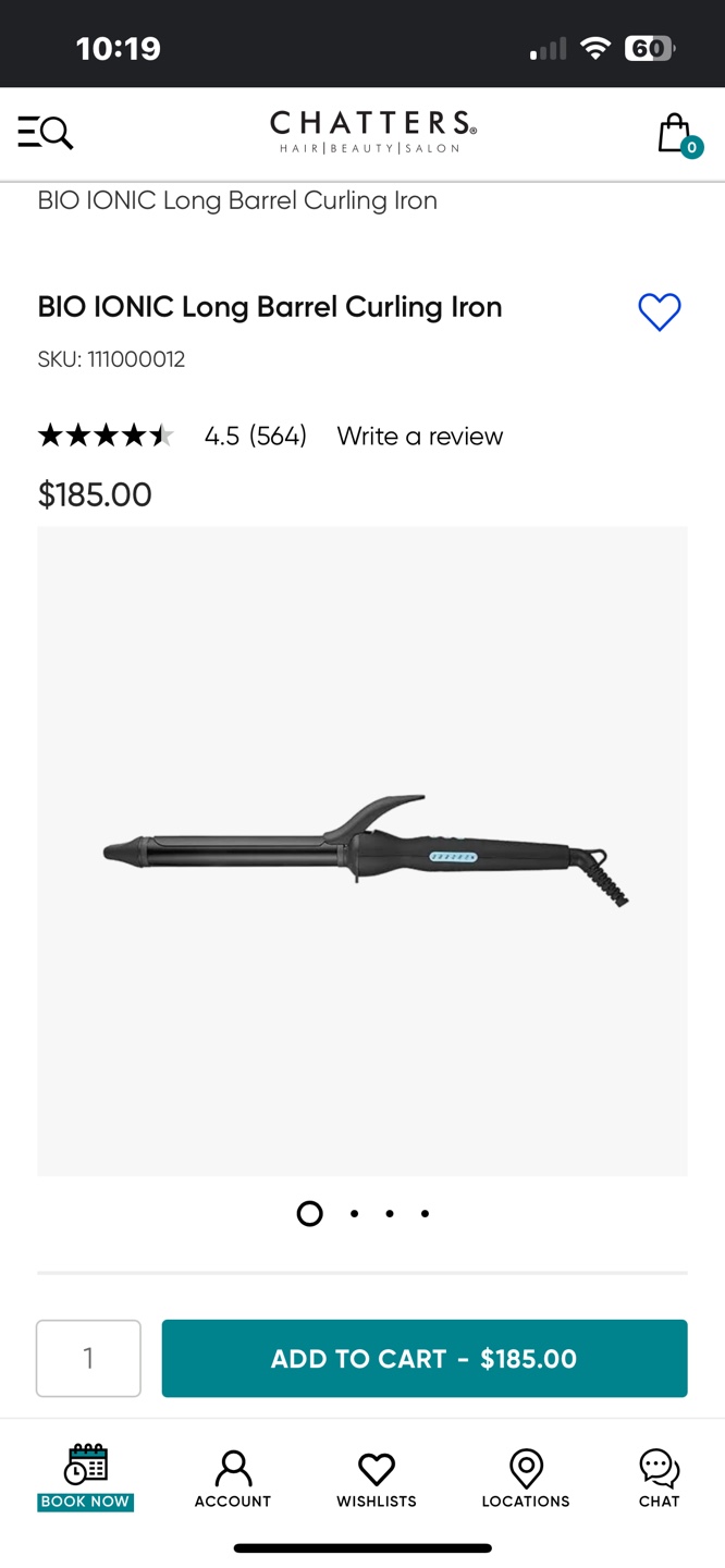 Bio Ionic 125° Pro Curling Iron - Long Barrel Styler - photo 3