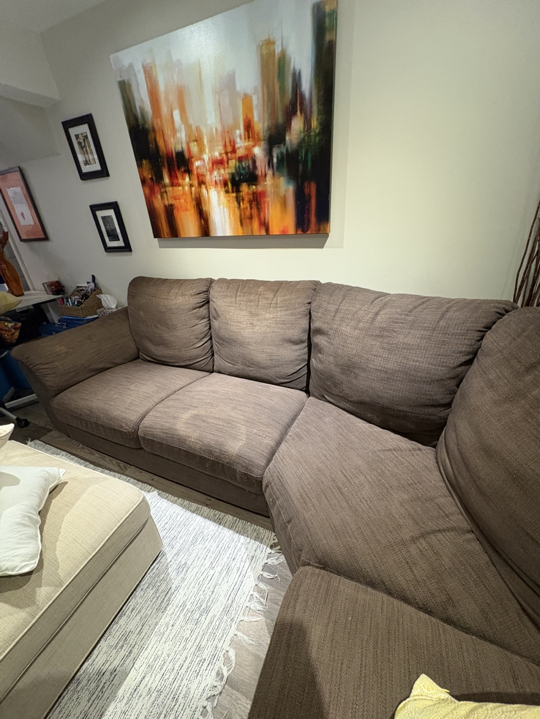 Brown Sectional Sofa - photo 3