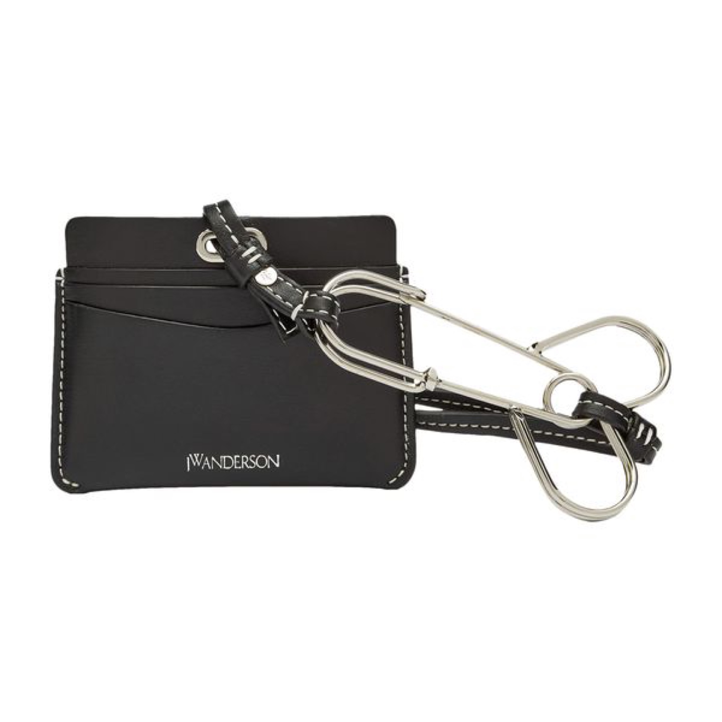 JW Anderson Black Leather Card Holder with Clip - photo 2