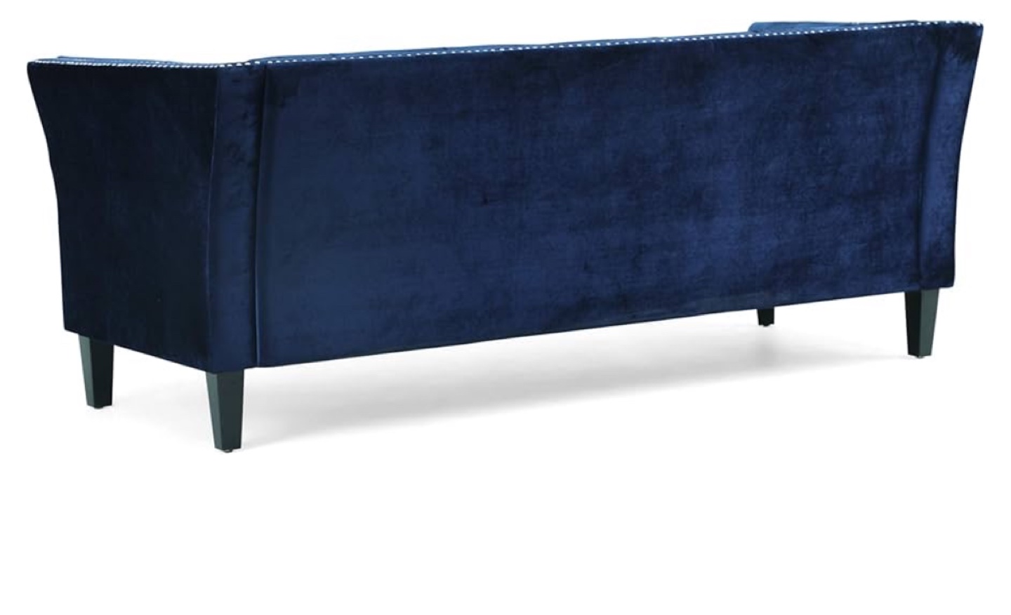 Christopher Knight Navy Blue Velvet Button Tufted Sofa - photo 3