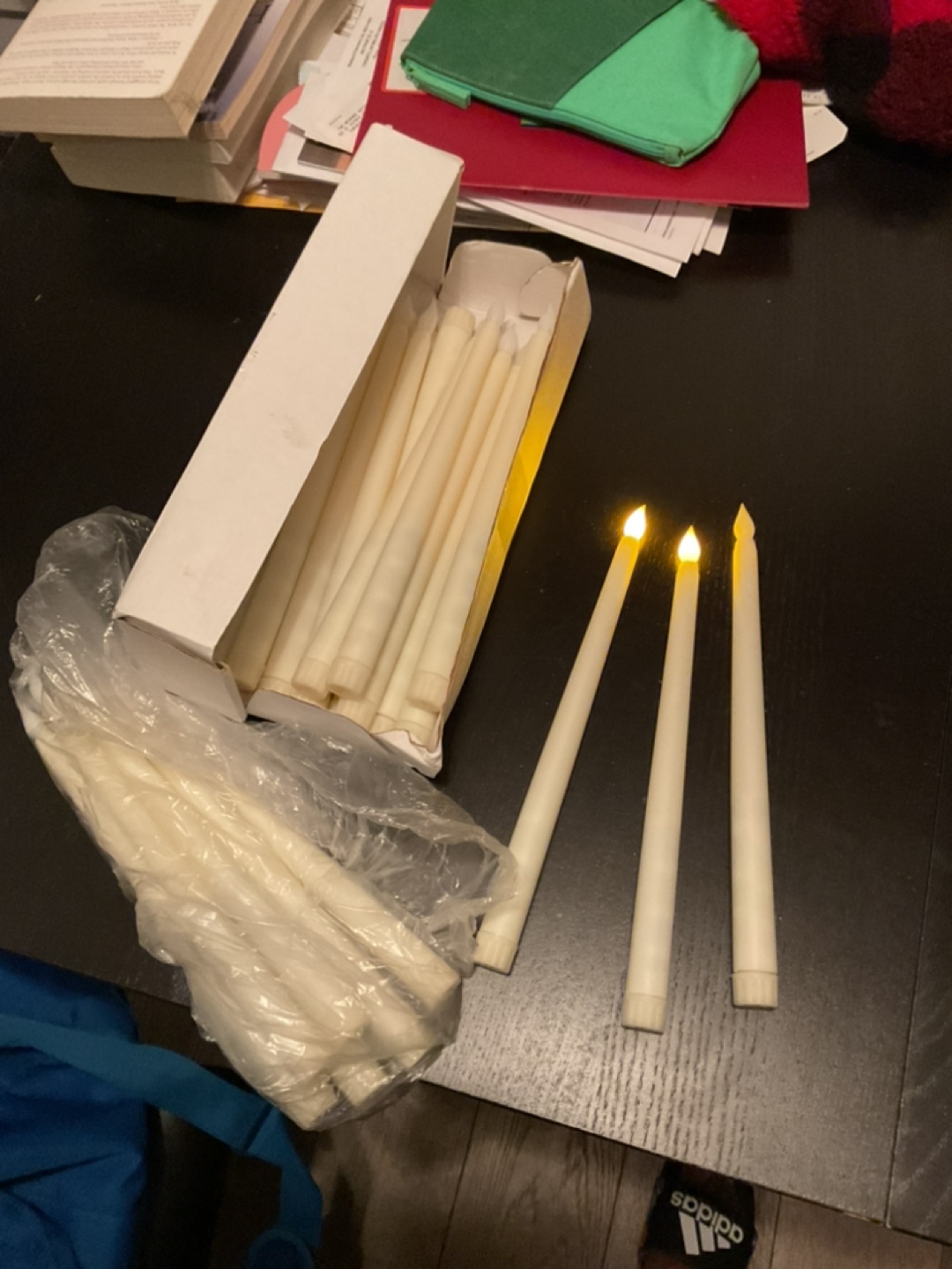 LED flickering taper candles - x15-20